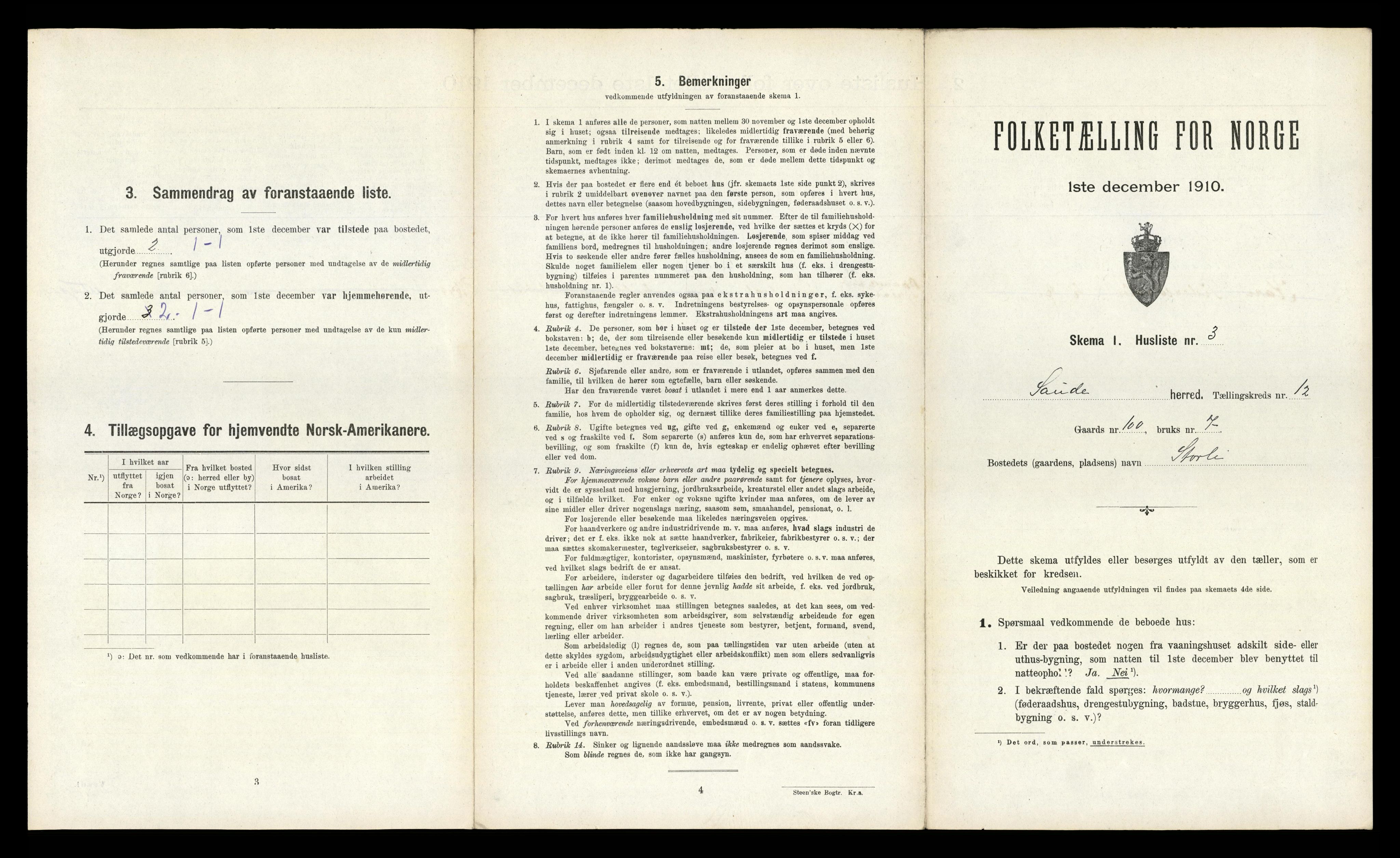 RA, 1910 census for Sauherad, 1910, p. 1293