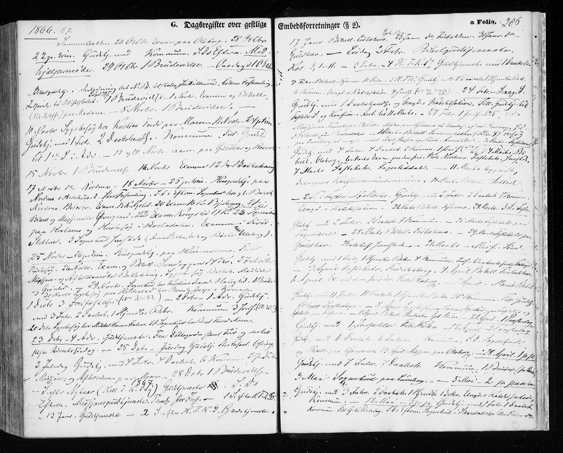 Målselv sokneprestembete, SATØ/S-1311/G/Ga/Gaa/L0004kirke: Parish register (official) no. 4, 1863-1872, p. 286