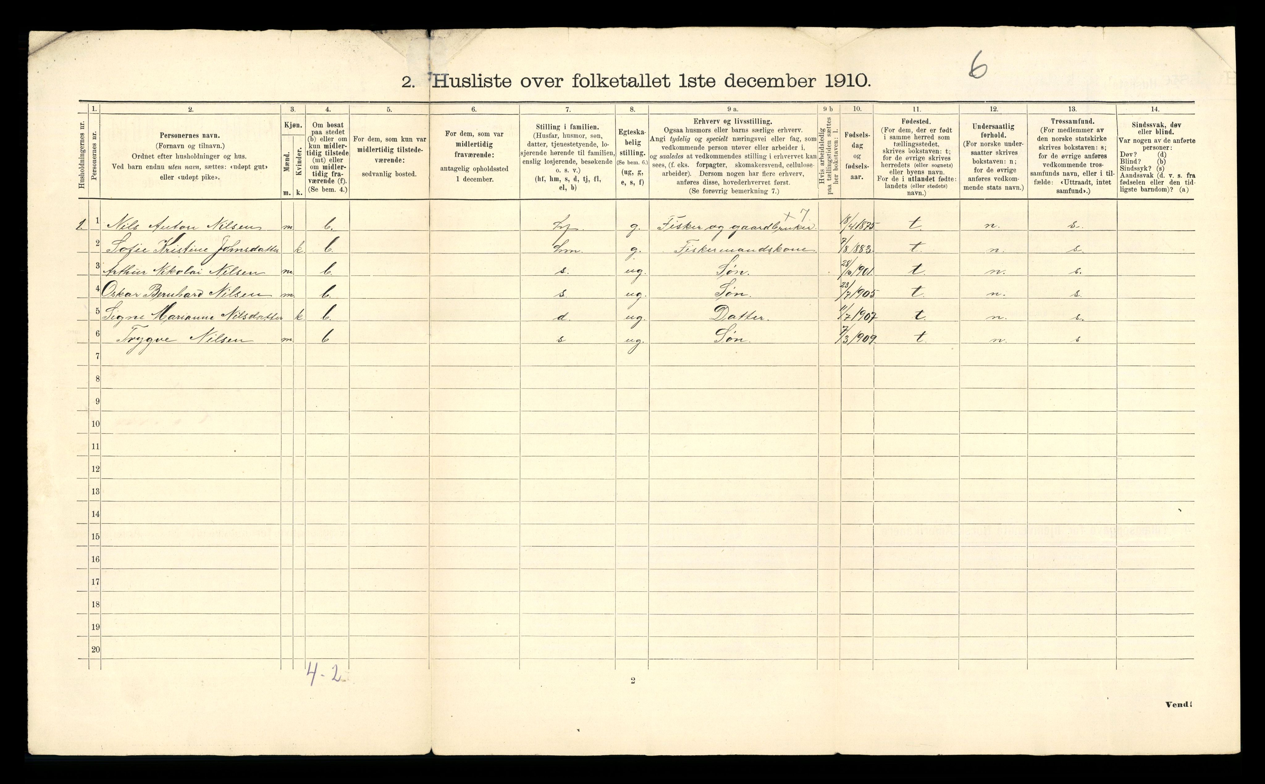 RA, 1910 census for Alta, 1910, p. 50