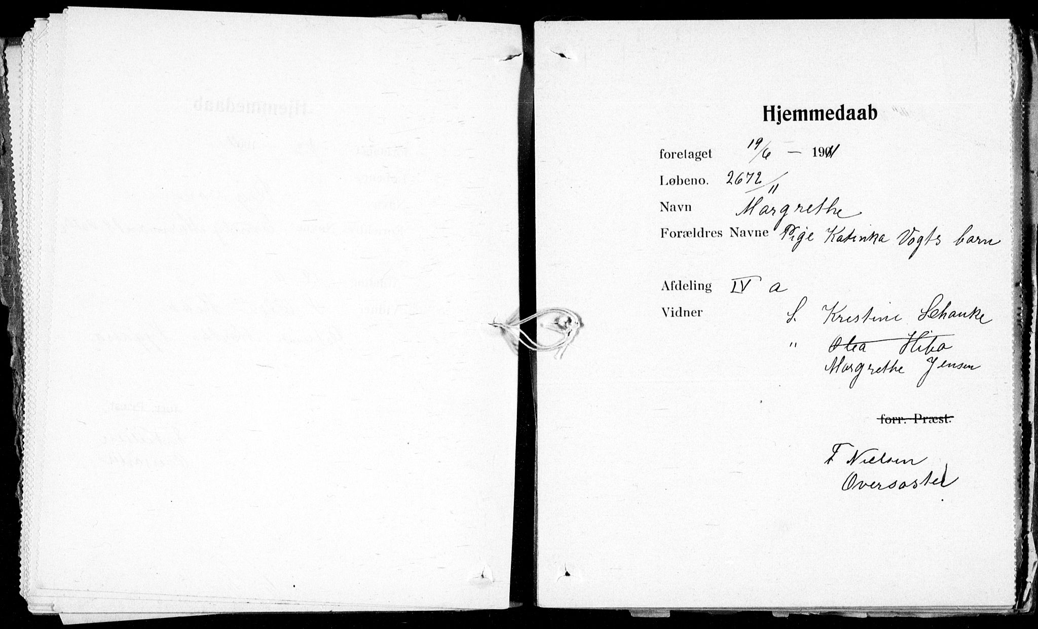 Ullevål sykehus prestekontor Kirkebøker, SAO/A-10542a/K/Ka/L0002: Baptism register no. 2, 1907-1924