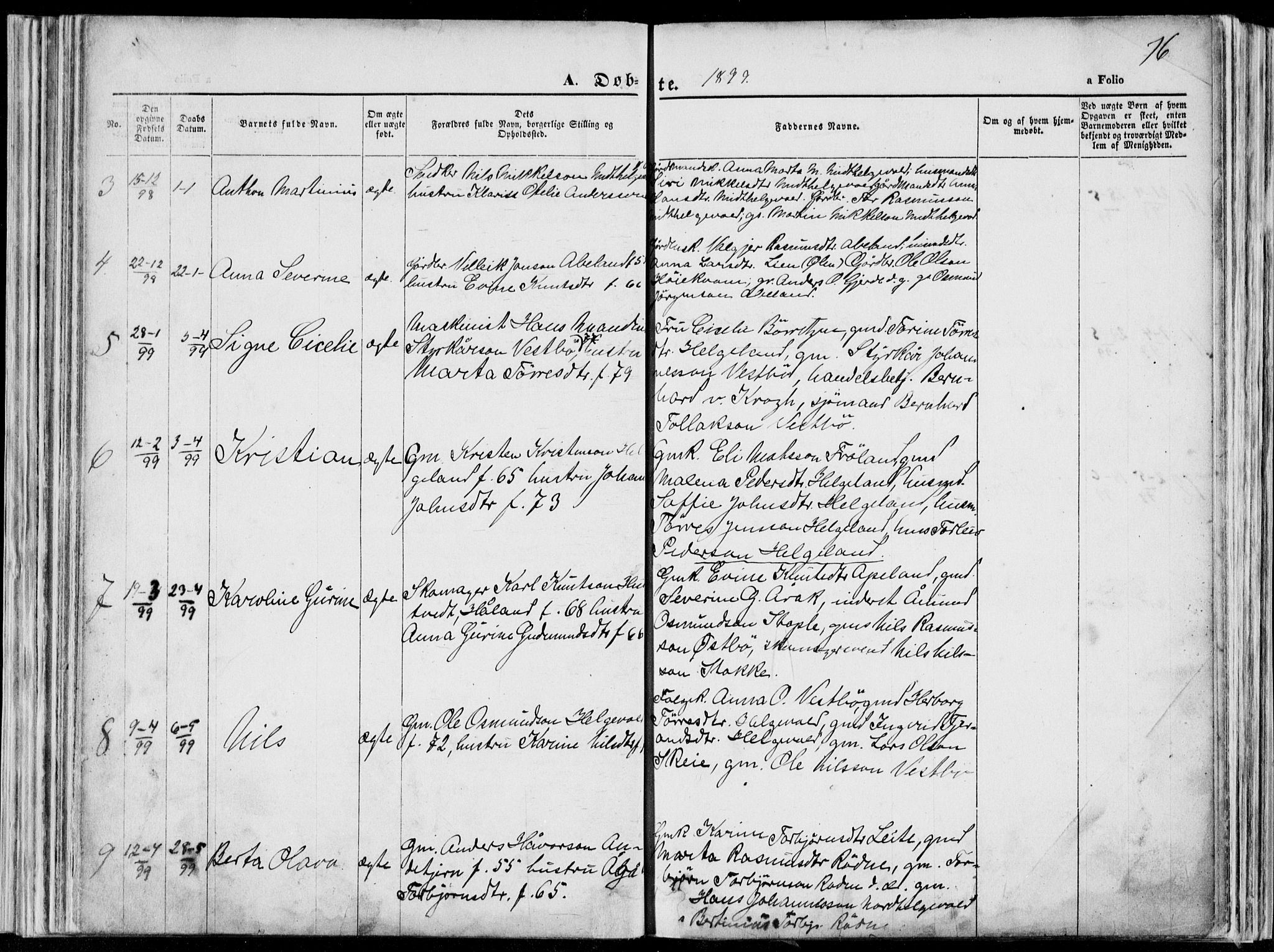 Vikedal sokneprestkontor, SAST/A-101840/01/V: Parish register (copy) no. B 10, 1864-1926, p. 76