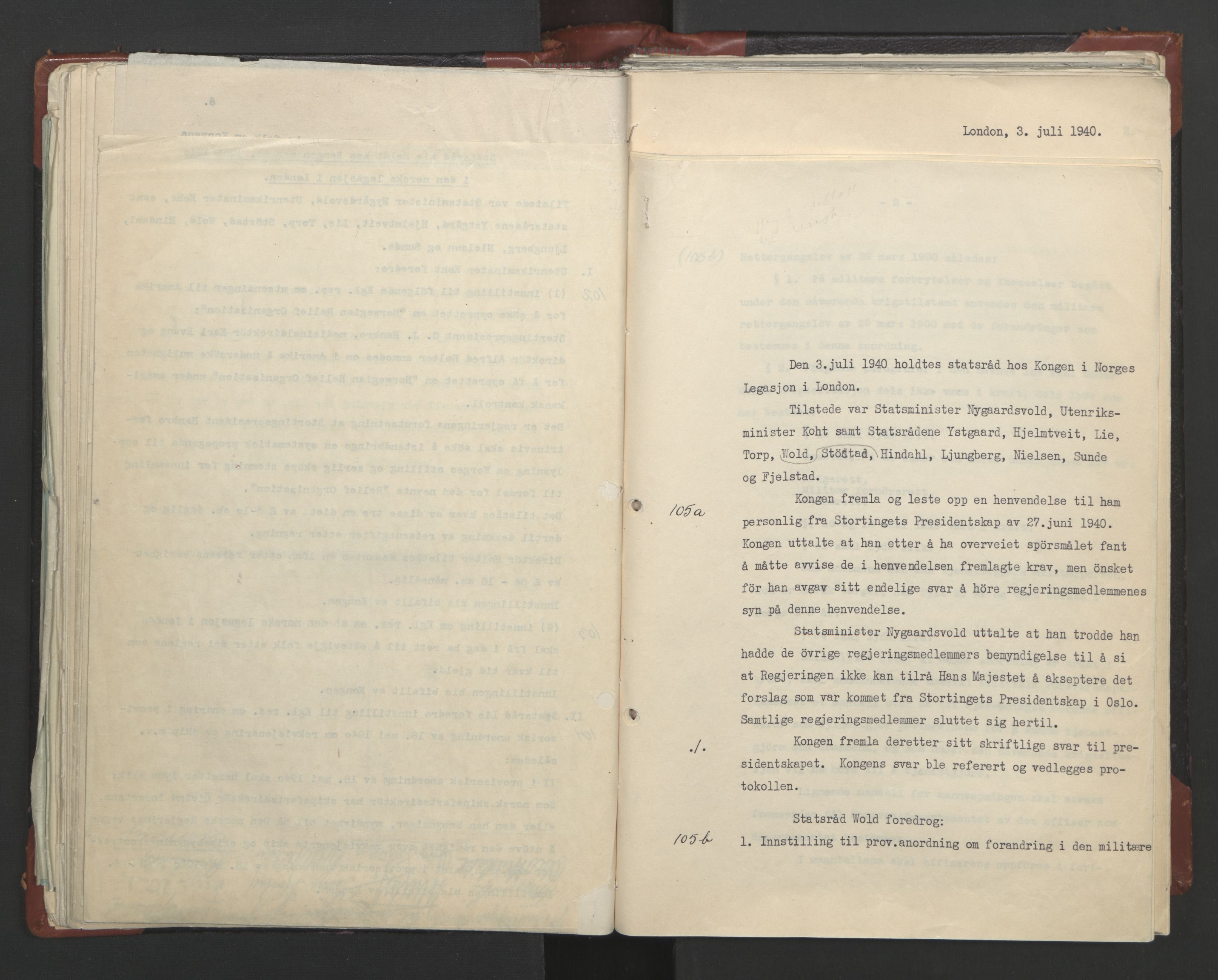 Statsrådssekretariatet, AV/RA-S-1001/A/Ac/L0122: Kgl. res. (9/4) 17/4 1940 -18/12 1942, 1940-1942, p. 97