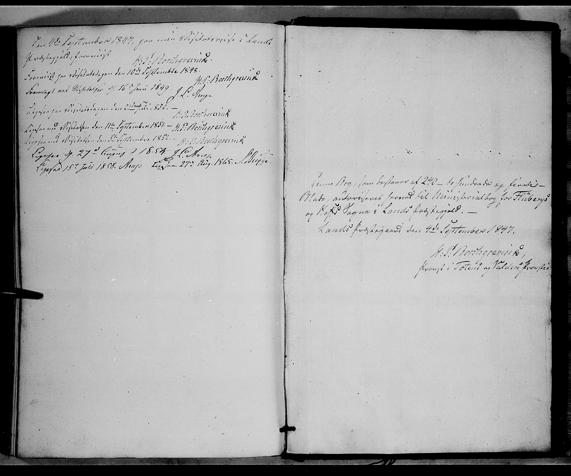 Land prestekontor, SAH/PREST-120/H/Ha/Haa/L0009: Parish register (official) no. 9, 1847-1859