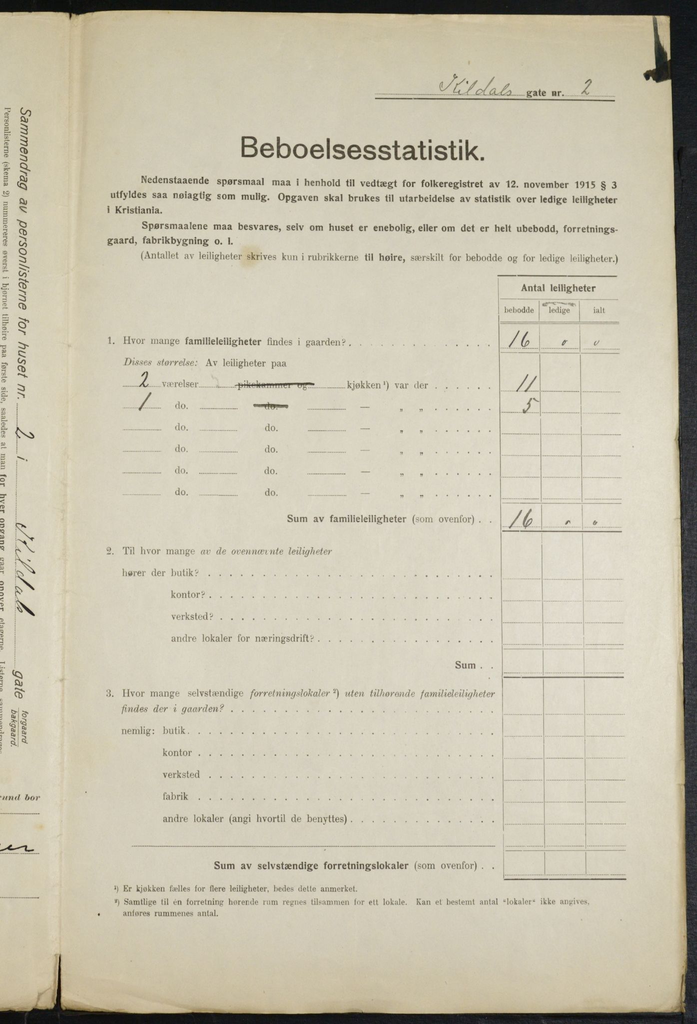 OBA, Municipal Census 1916 for Kristiania, 1916, p. 50584