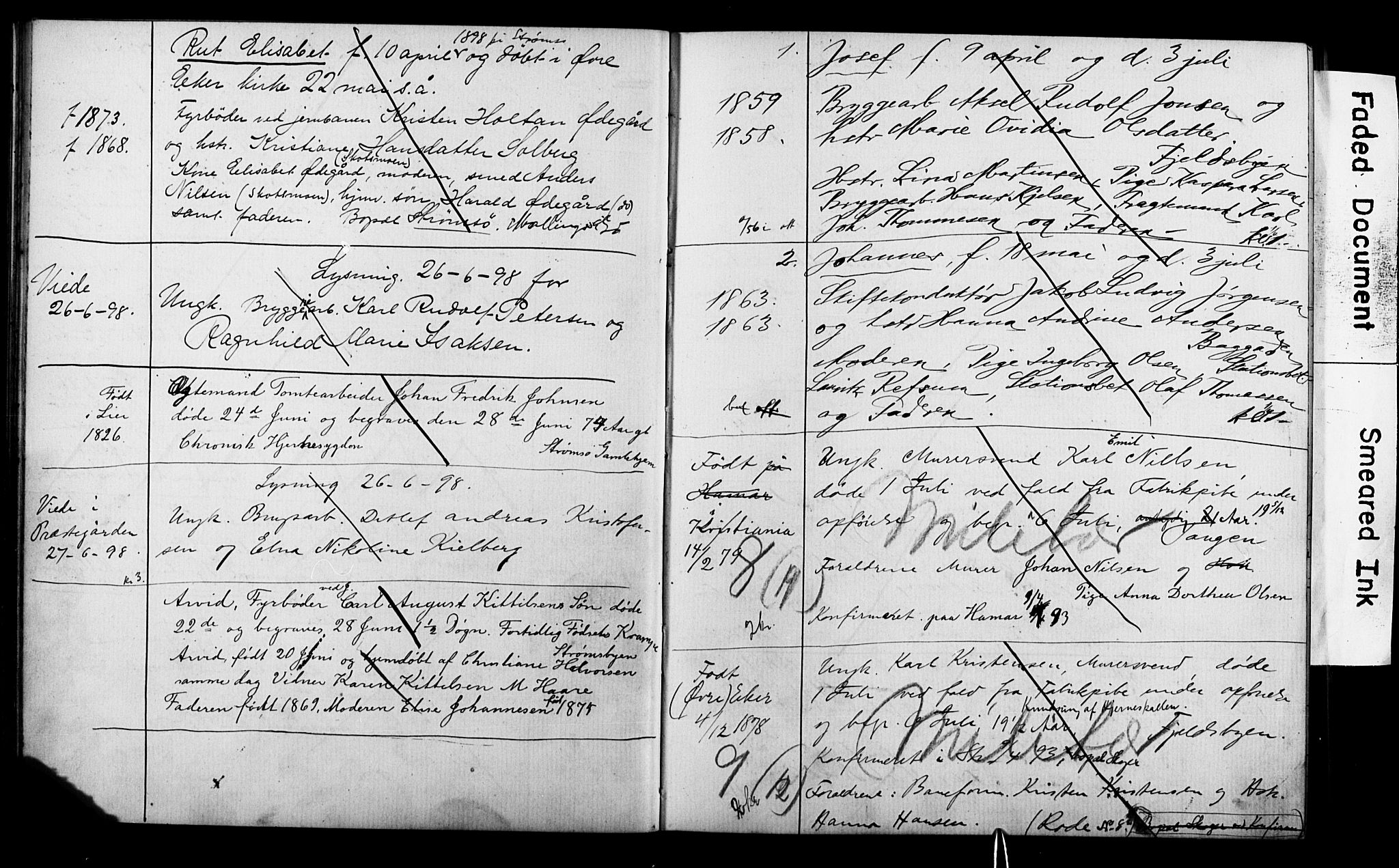 Strømsø kirkebøker, AV/SAKO-A-246/Y/Ya/L0005: Parish register draft no. I 5, 1897-1903