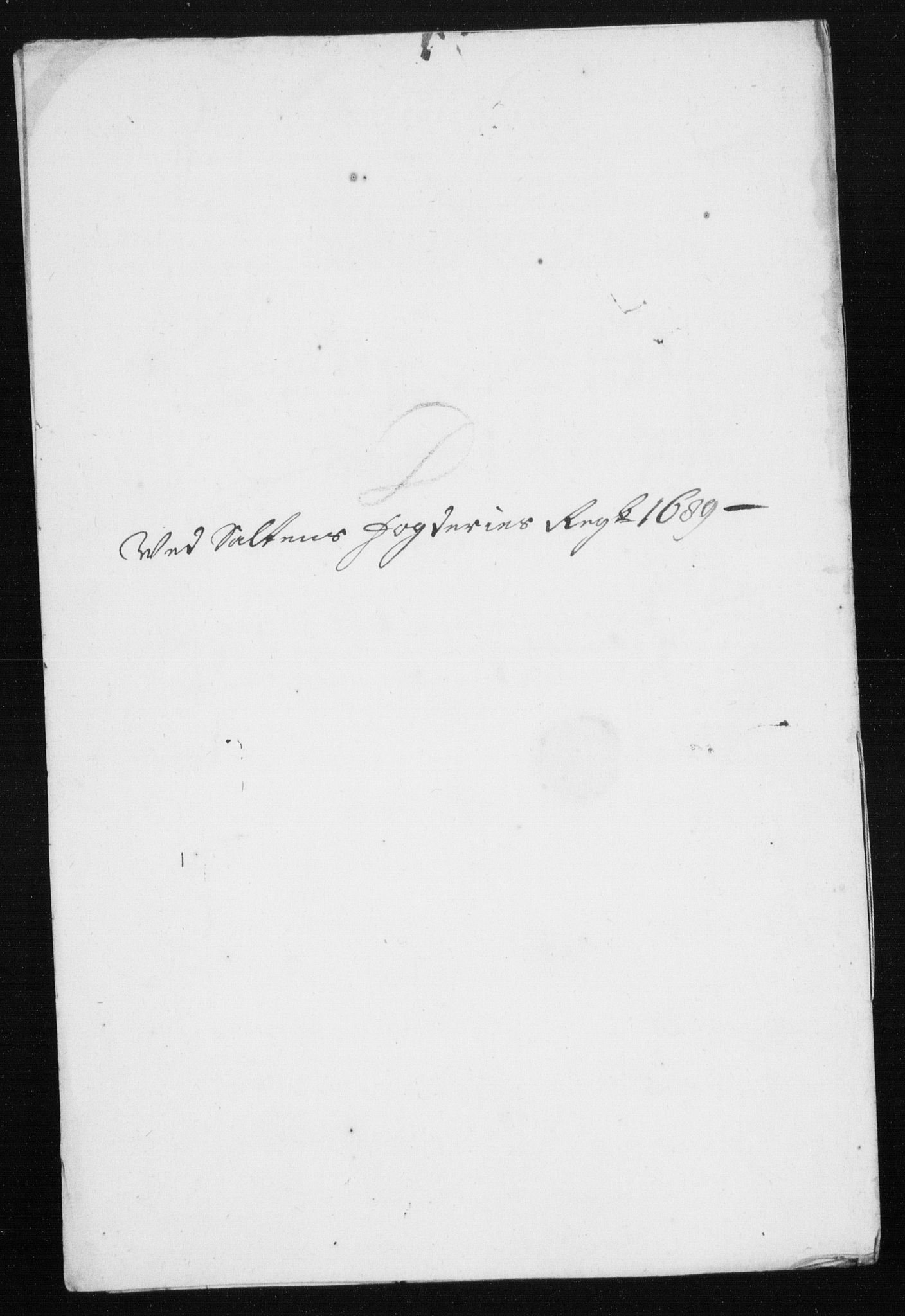 Rentekammeret inntil 1814, Reviderte regnskaper, Stiftamtstueregnskaper, Trondheim stiftamt og Nordland amt, AV/RA-EA-6044/R/Rh/L0013: Nordland amt, 1689