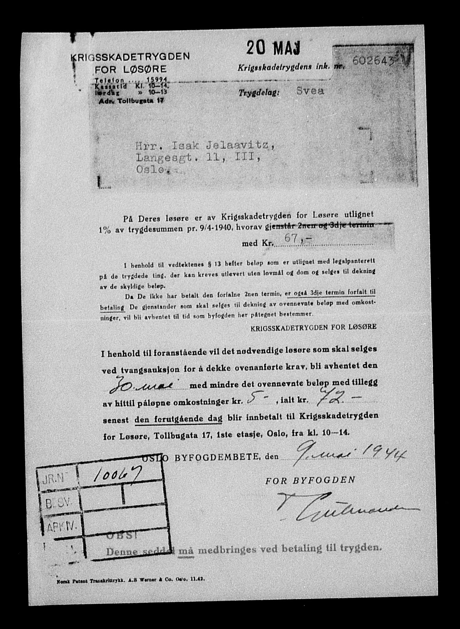 Justisdepartementet, Tilbakeføringskontoret for inndratte formuer, AV/RA-S-1564/H/Hc/Hcc/L0948: --, 1945-1947, p. 208