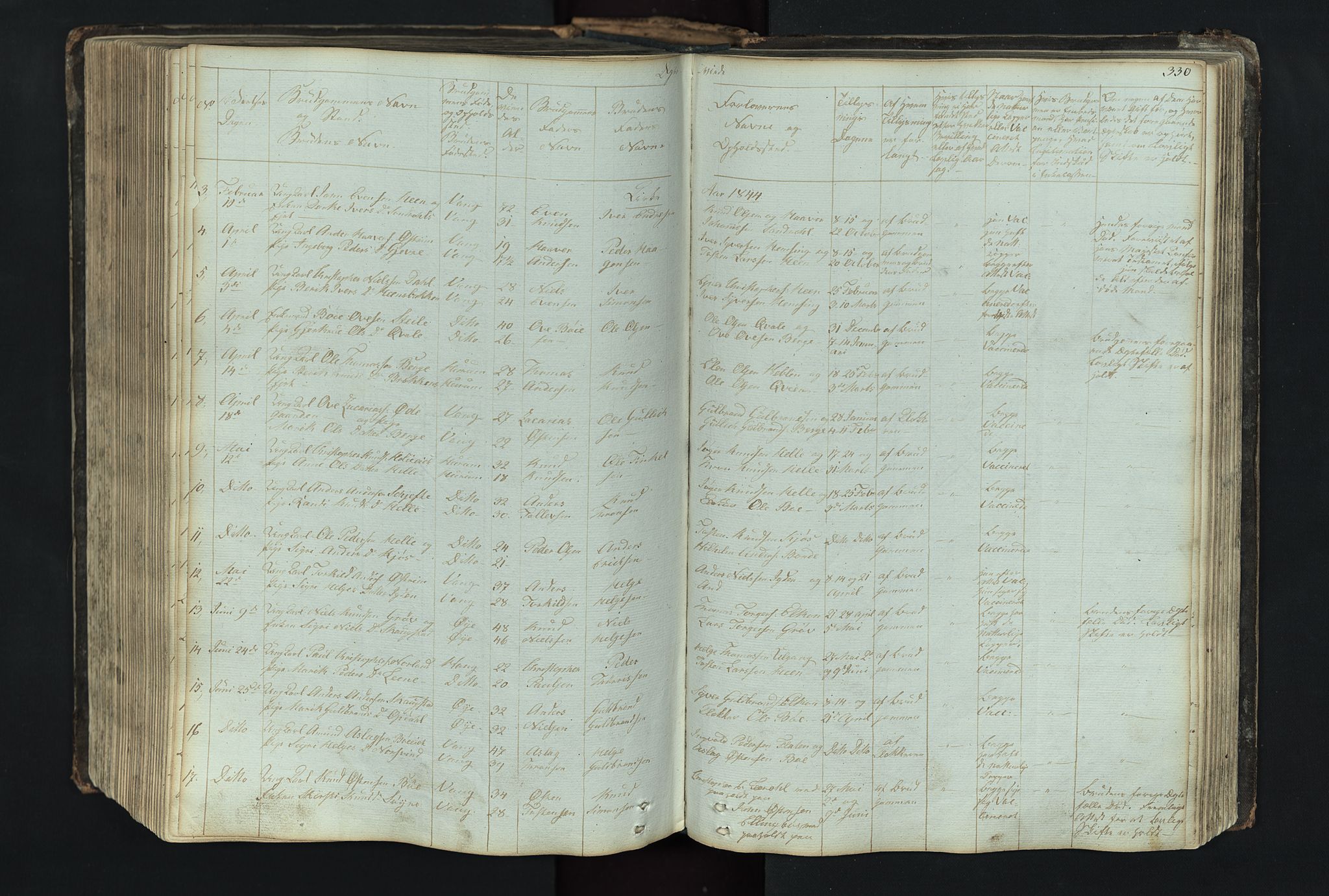 Vang prestekontor, Valdres, SAH/PREST-140/H/Hb/L0004: Parish register (copy) no. 4, 1835-1892, p. 330