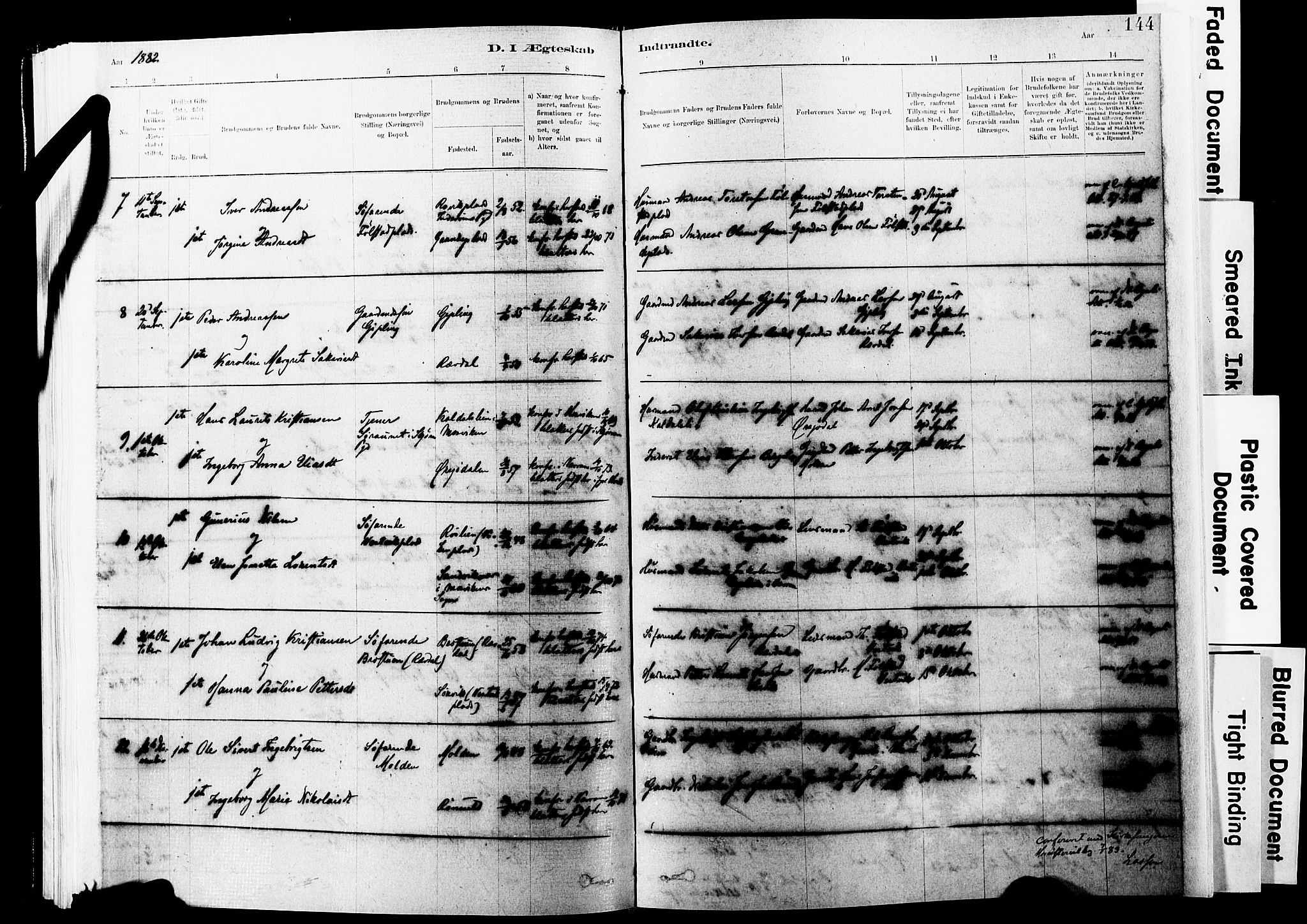 Ministerialprotokoller, klokkerbøker og fødselsregistre - Nord-Trøndelag, SAT/A-1458/744/L0420: Parish register (official) no. 744A04, 1882-1904, p. 144