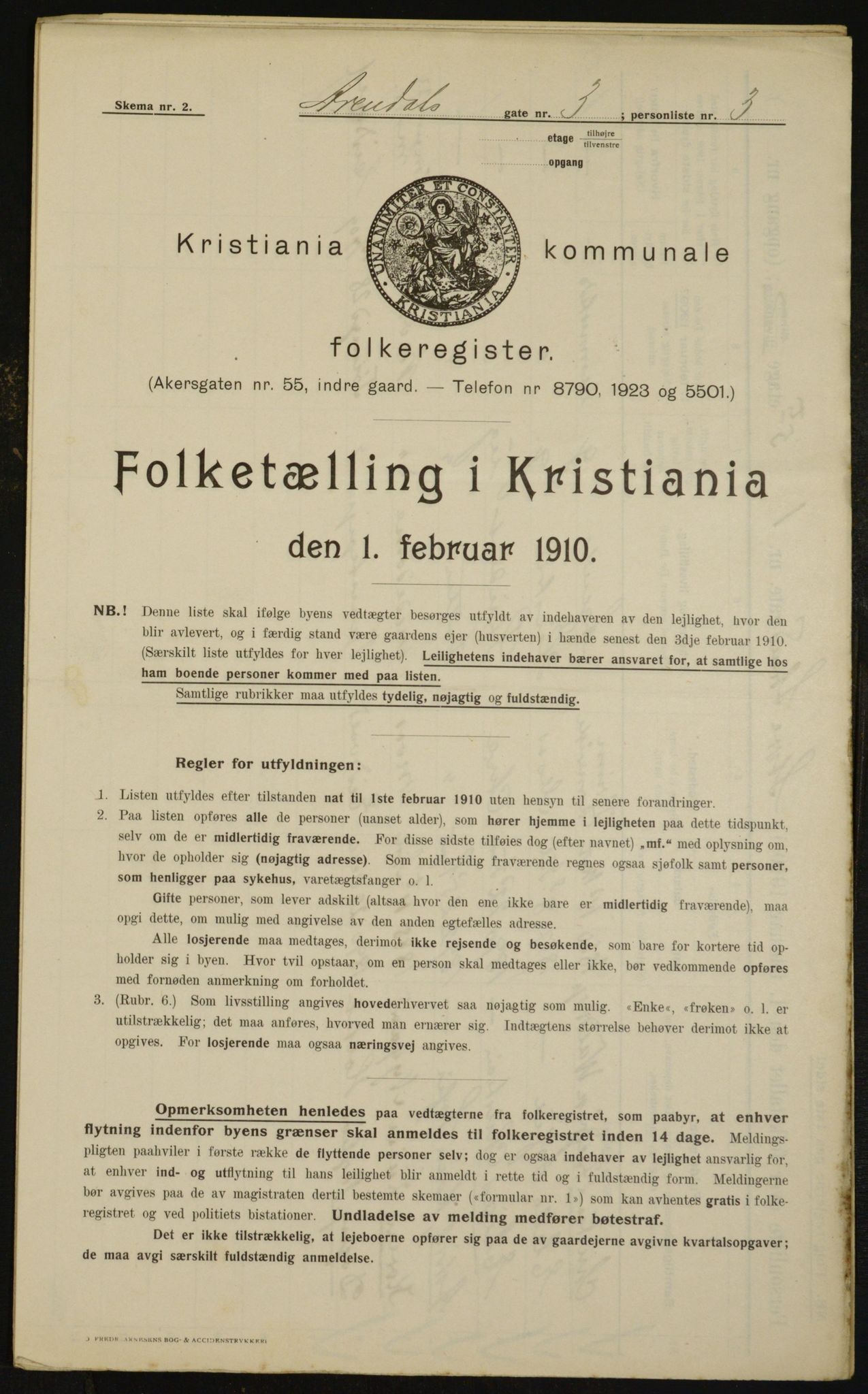 OBA, Municipal Census 1910 for Kristiania, 1910, p. 97703