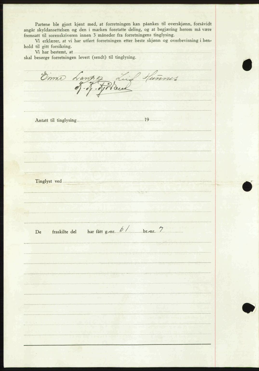 Romsdal sorenskriveri, SAT/A-4149/1/2/2C: Mortgage book no. A22, 1947-1947, Diary no: : 38/1947