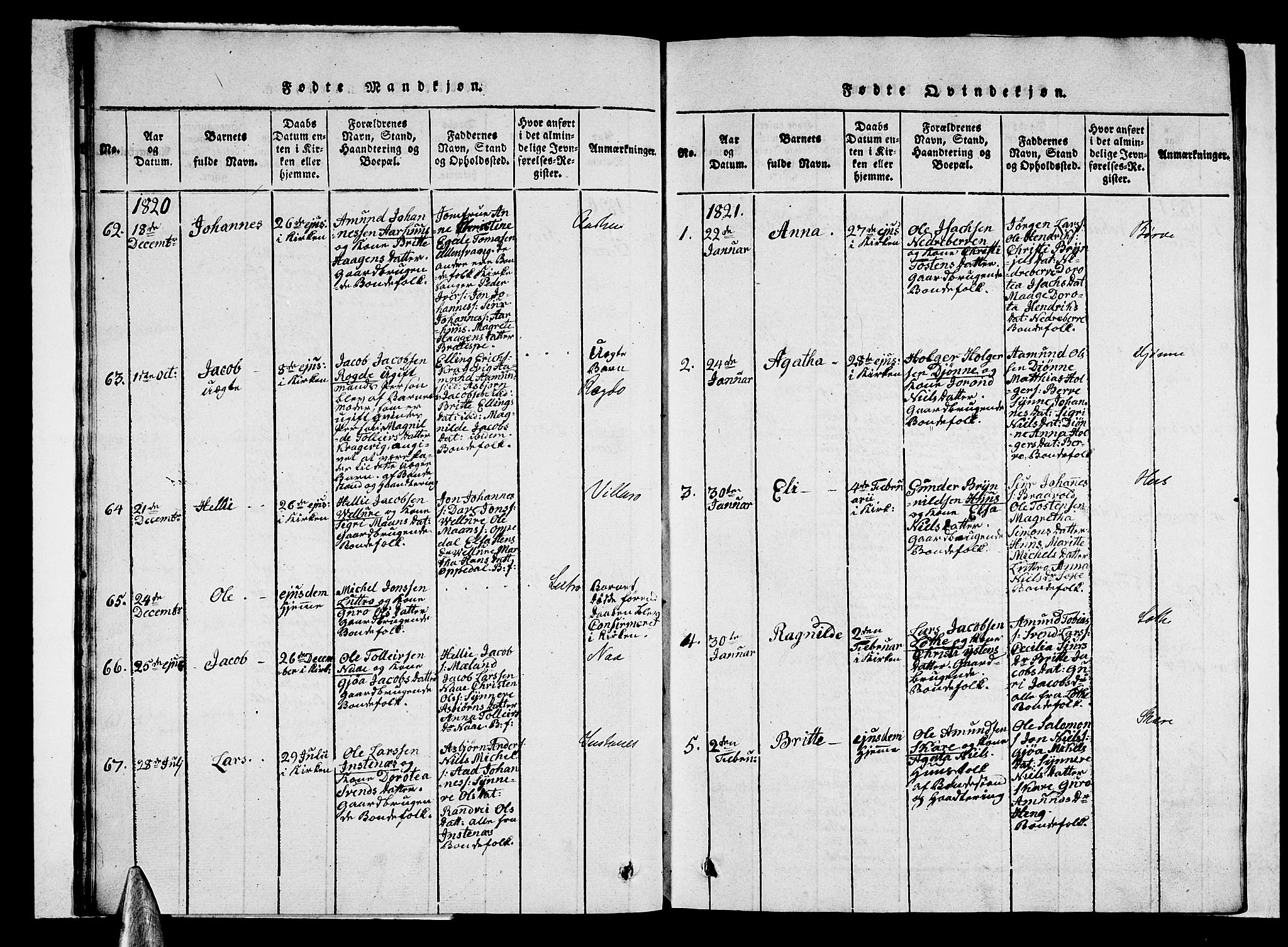 Ullensvang sokneprestembete, AV/SAB-A-78701/H/Haa: Parish register (official) no. A 9, 1819-1826