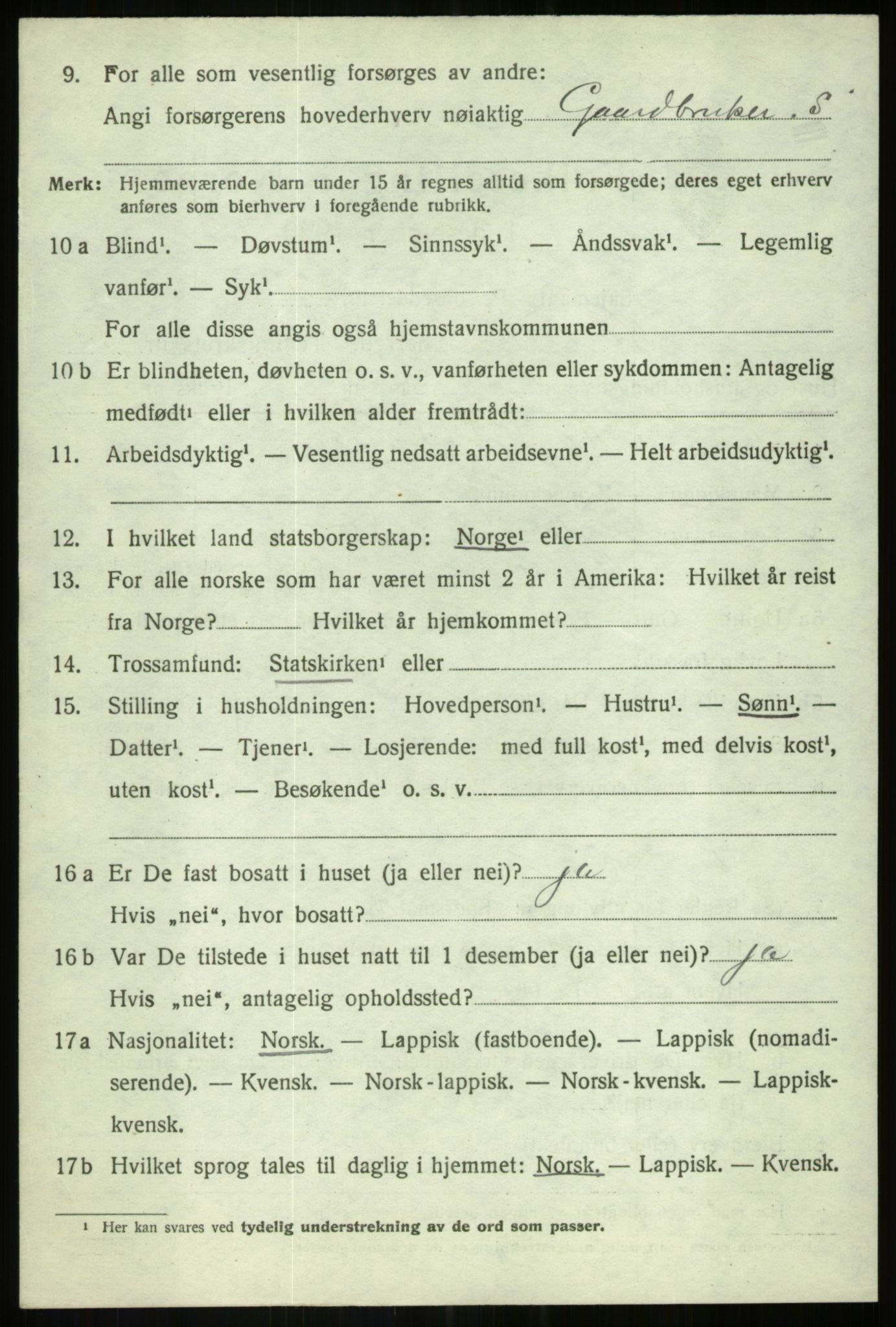 SATØ, 1920 census for Målselv, 1920, p. 5246