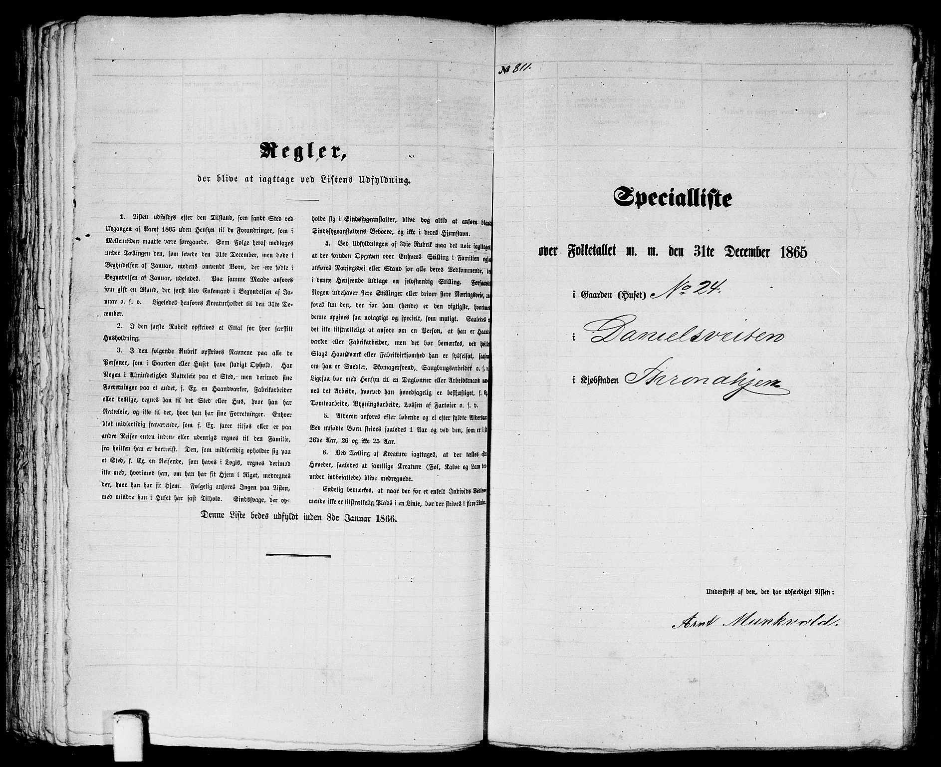 RA, 1865 census for Trondheim, 1865, p. 1694