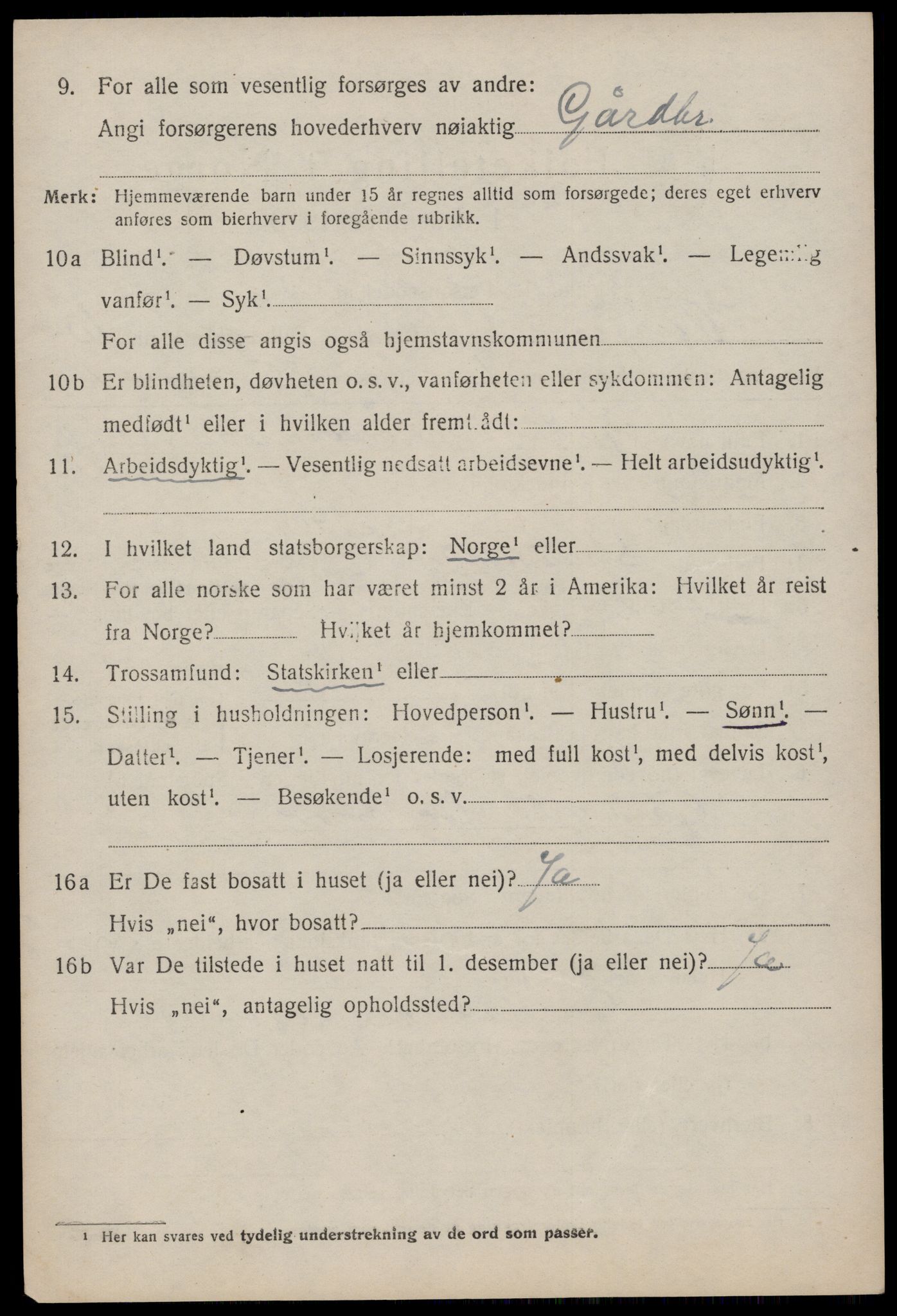 SAKO, 1920 census for Vinje, 1920, p. 2988