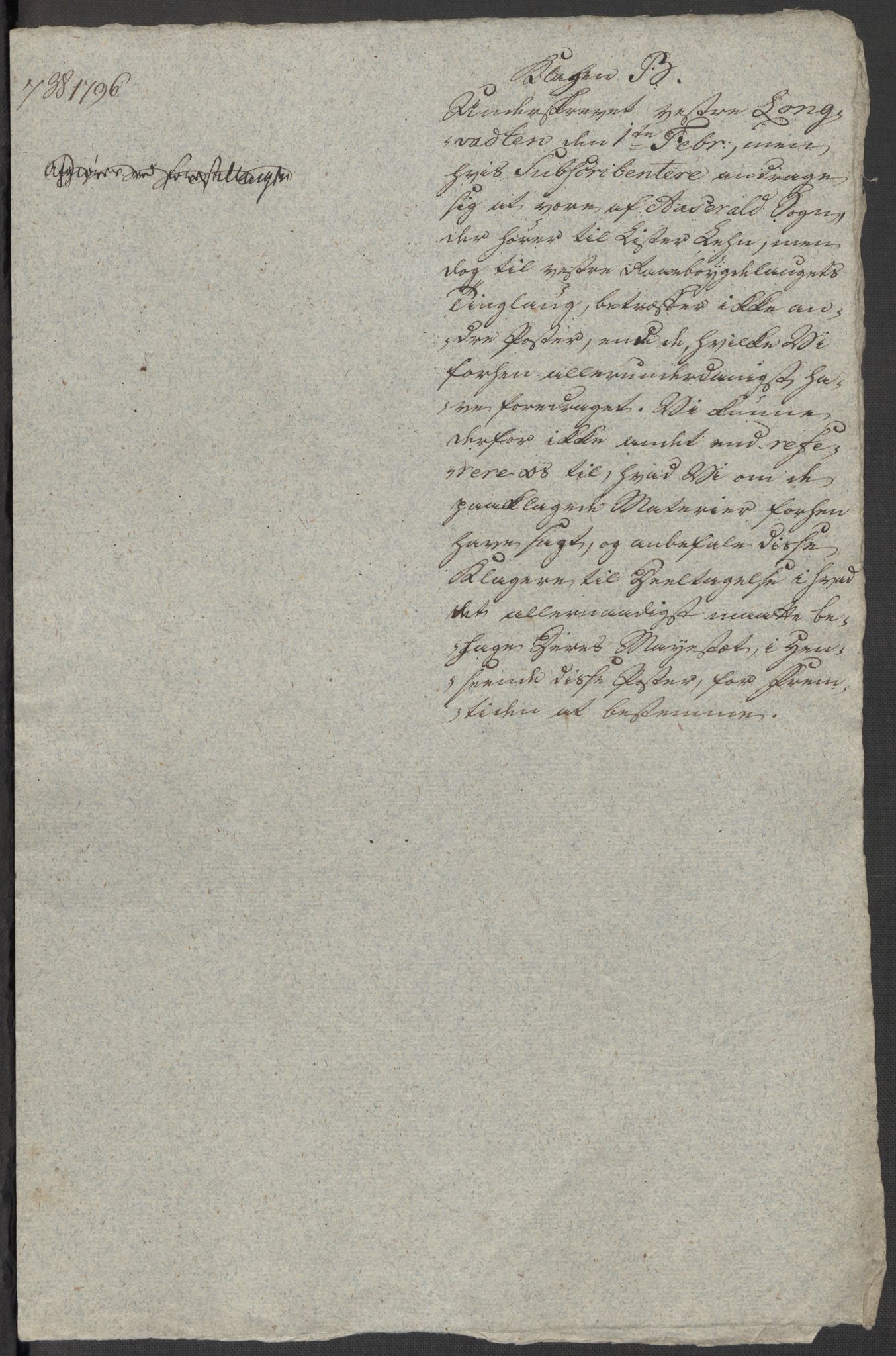 Danske Kanselli, Skapsaker, AV/RA-EA-4061/F/L0102: Skap 16, pakke 7 VIII, 1787-1800, p. 298