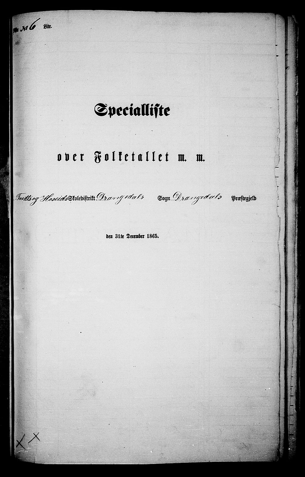 RA, 1865 census for Drangedal, 1865, p. 73