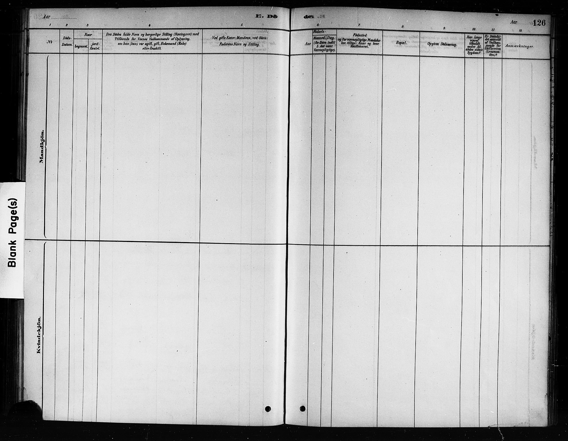 Hole kirkebøker, AV/SAKO-A-228/F/Fb/L0001: Parish register (official) no. II 1, 1878-1891, p. 126