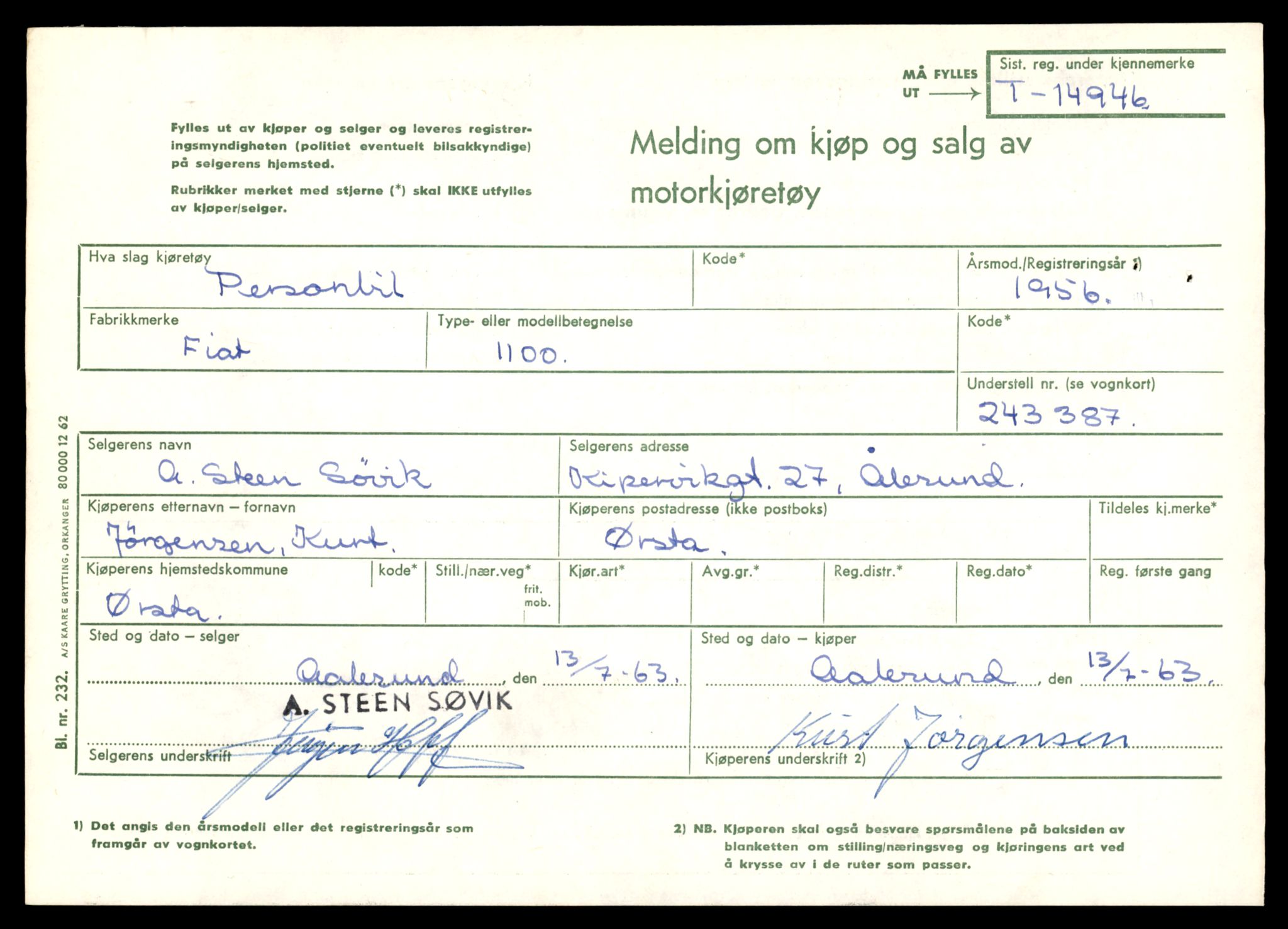 Møre og Romsdal vegkontor - Ålesund trafikkstasjon, AV/SAT-A-4099/F/Fe/L0049: Registreringskort for kjøretøy T 14864 - T 18613, 1927-1998, p. 1915