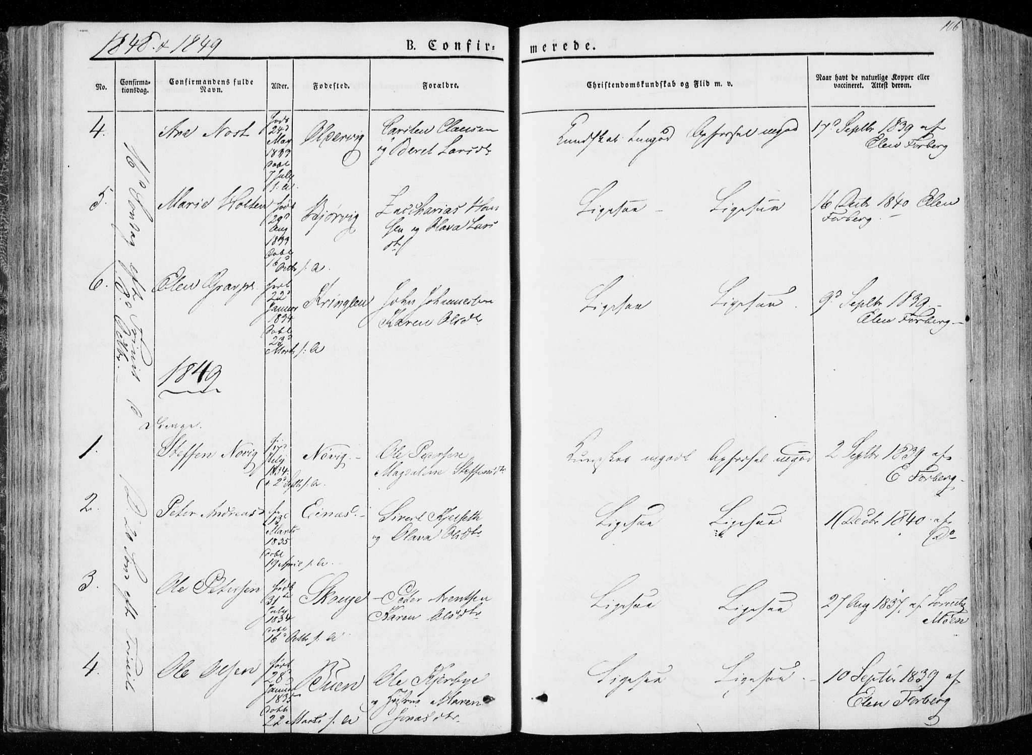 Ministerialprotokoller, klokkerbøker og fødselsregistre - Nord-Trøndelag, AV/SAT-A-1458/722/L0218: Parish register (official) no. 722A05, 1843-1868, p. 106