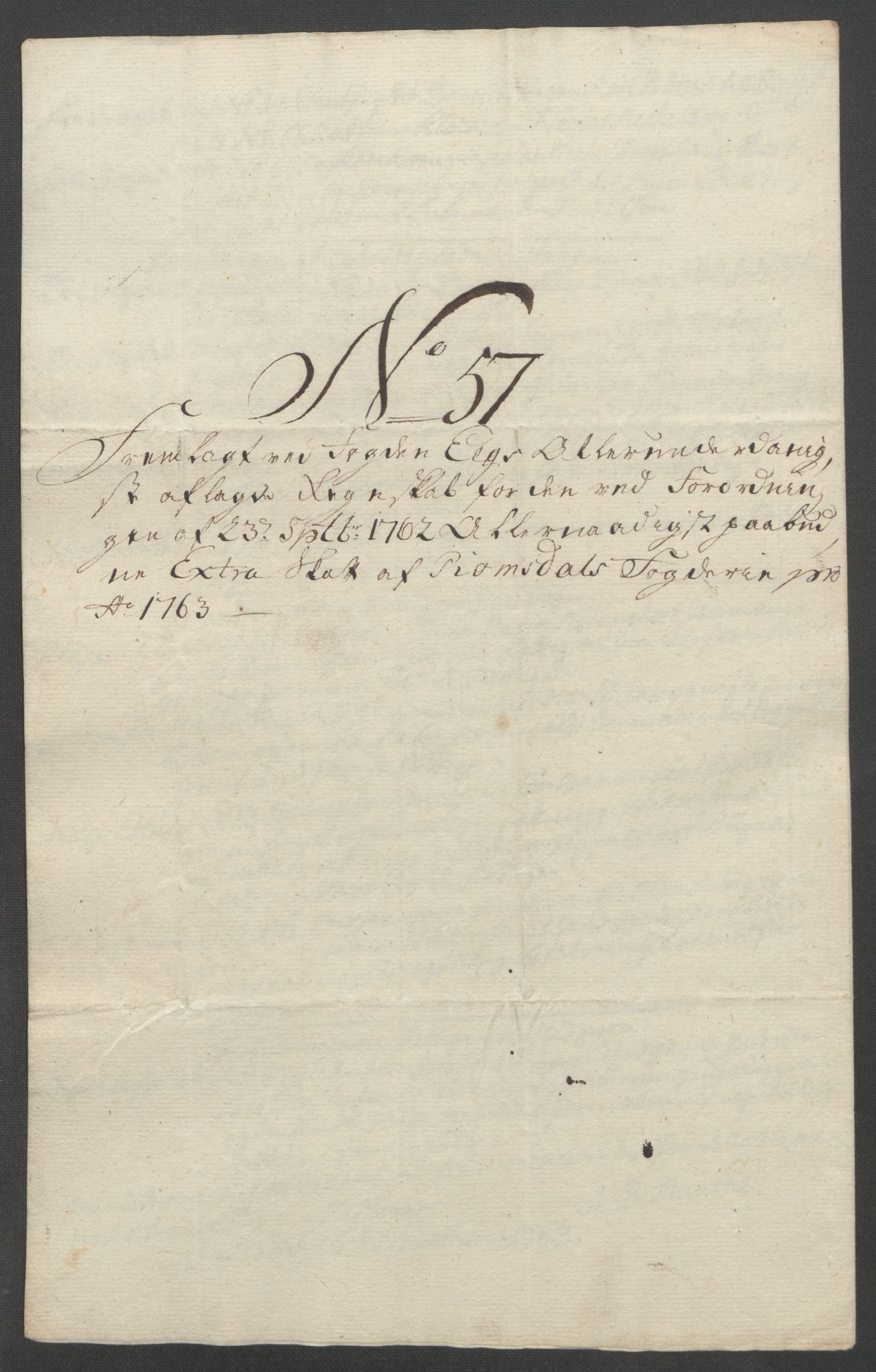 Rentekammeret inntil 1814, Reviderte regnskaper, Fogderegnskap, AV/RA-EA-4092/R55/L3730: Ekstraskatten Romsdal, 1762-1763, p. 488