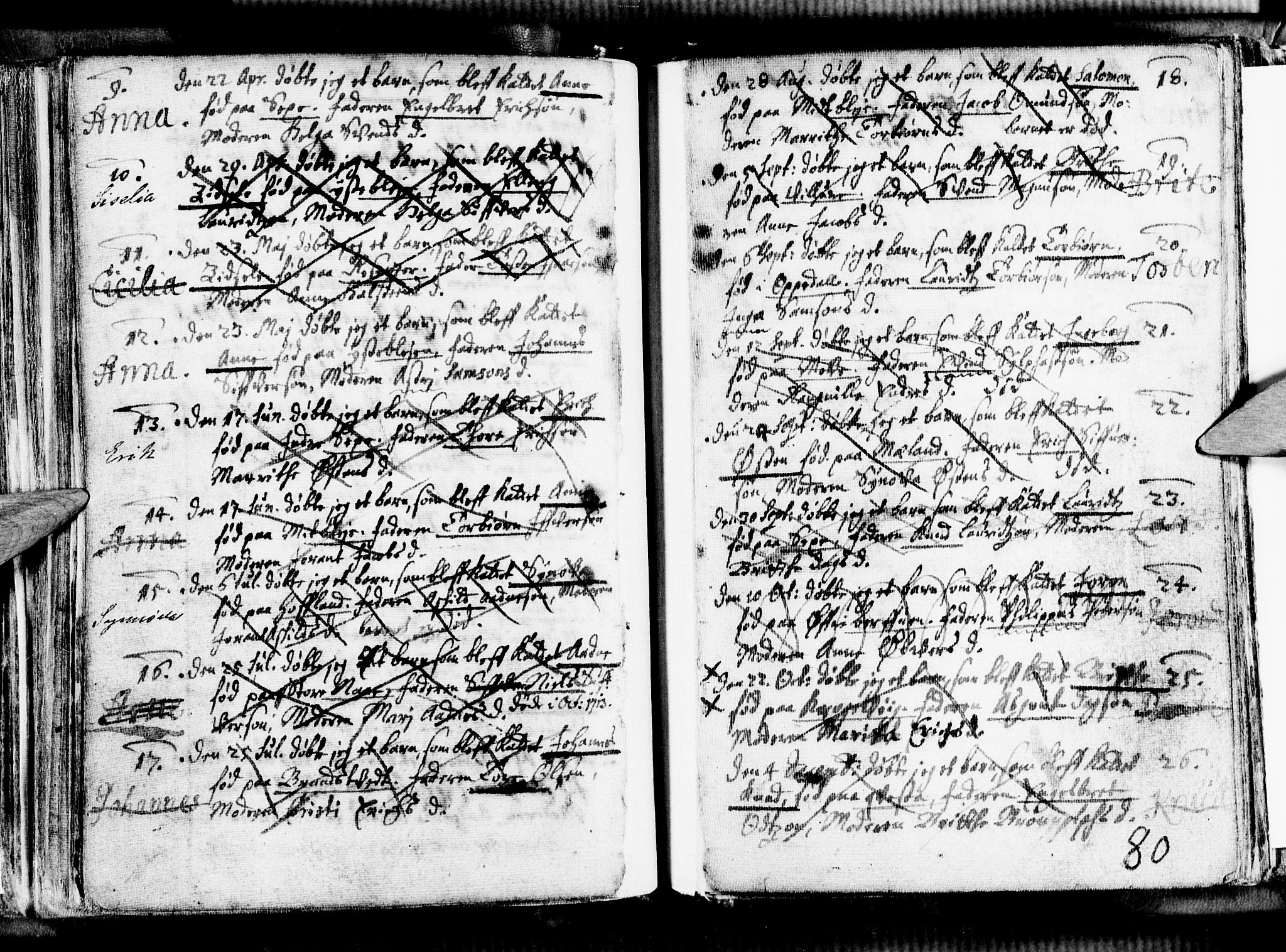 Ullensvang sokneprestembete, SAB/A-78701/H/Haa: Parish register (official) no. A 1 /1, 1669-1718, p. 80