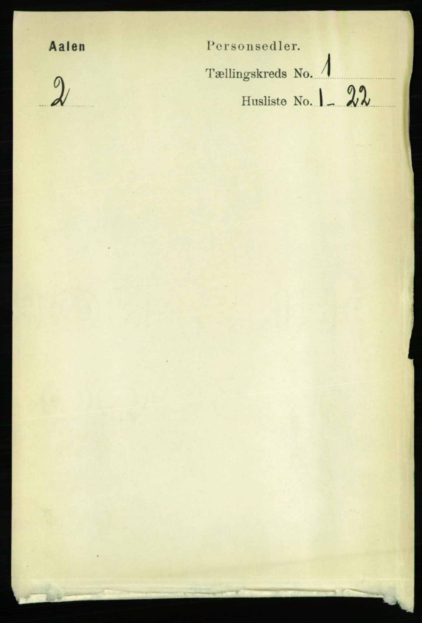 RA, 1891 census for 1644 Ålen, 1891, p. 65