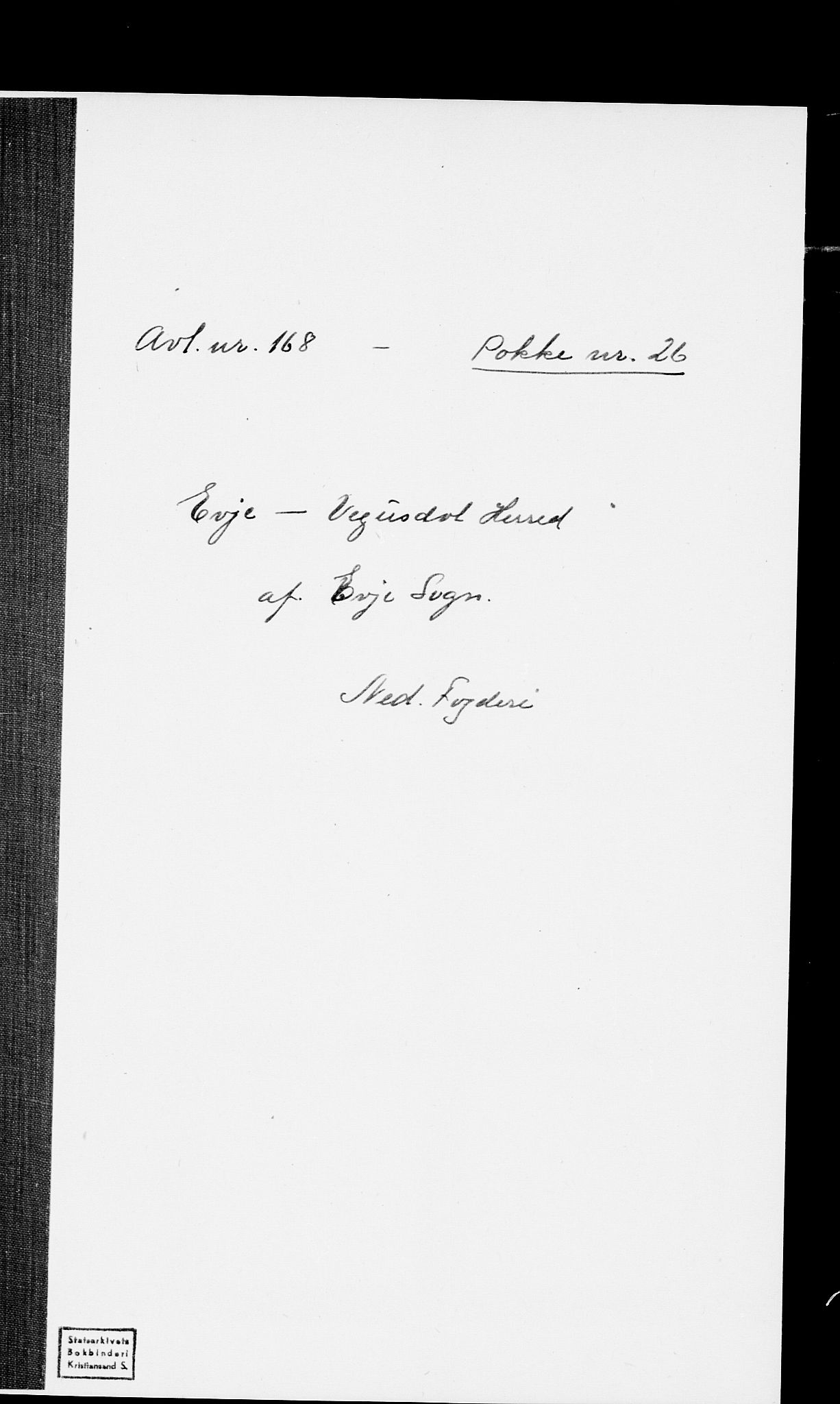 SAK, 1875 census for 0934P Evje, 1875, p. 1