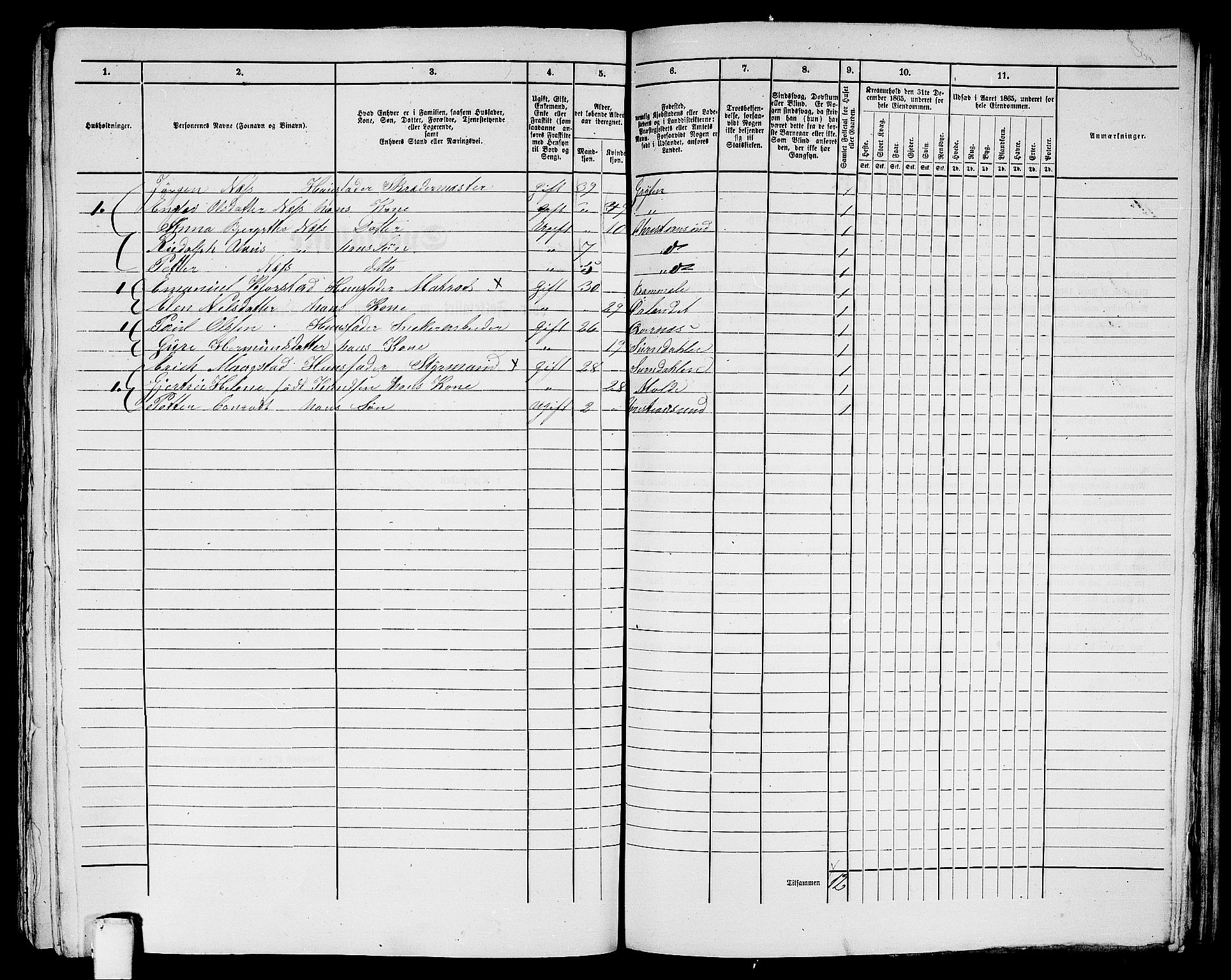RA, 1865 census for Kristiansund/Kristiansund, 1865, p. 973