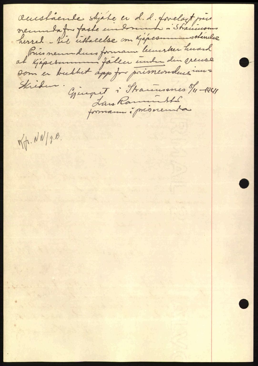 Nordmøre sorenskriveri, AV/SAT-A-4132/1/2/2Ca: Mortgage book no. A91, 1941-1942, Diary no: : 2118/1941