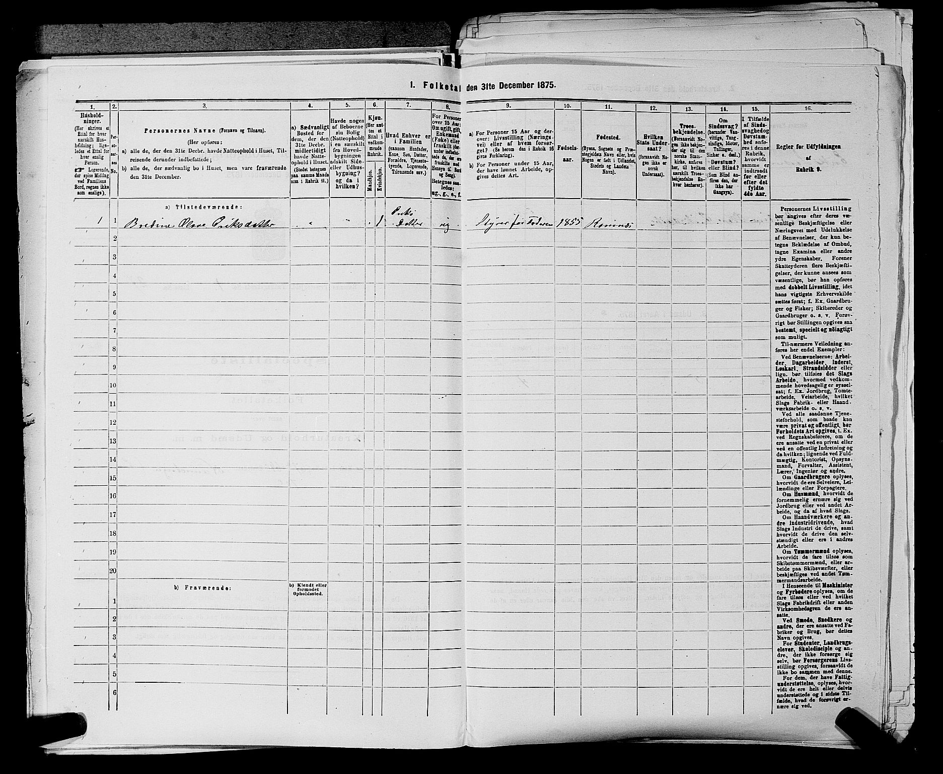 SAKO, 1875 census for 0718P Ramnes, 1875, p. 93