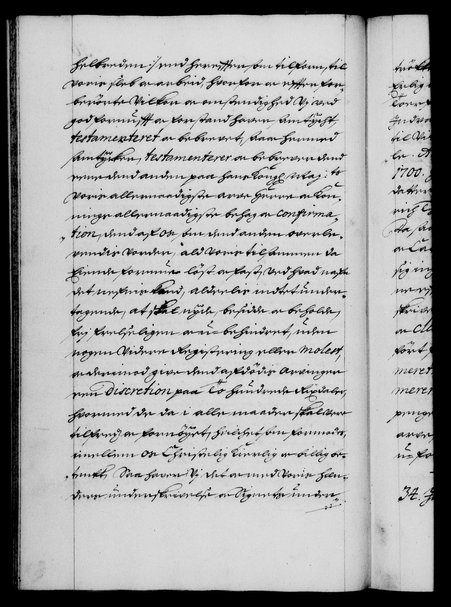 Danske Kanselli 1572-1799, RA/EA-3023/F/Fc/Fca/Fcaa/L0018: Norske registre, 1699-1703, p. 56b