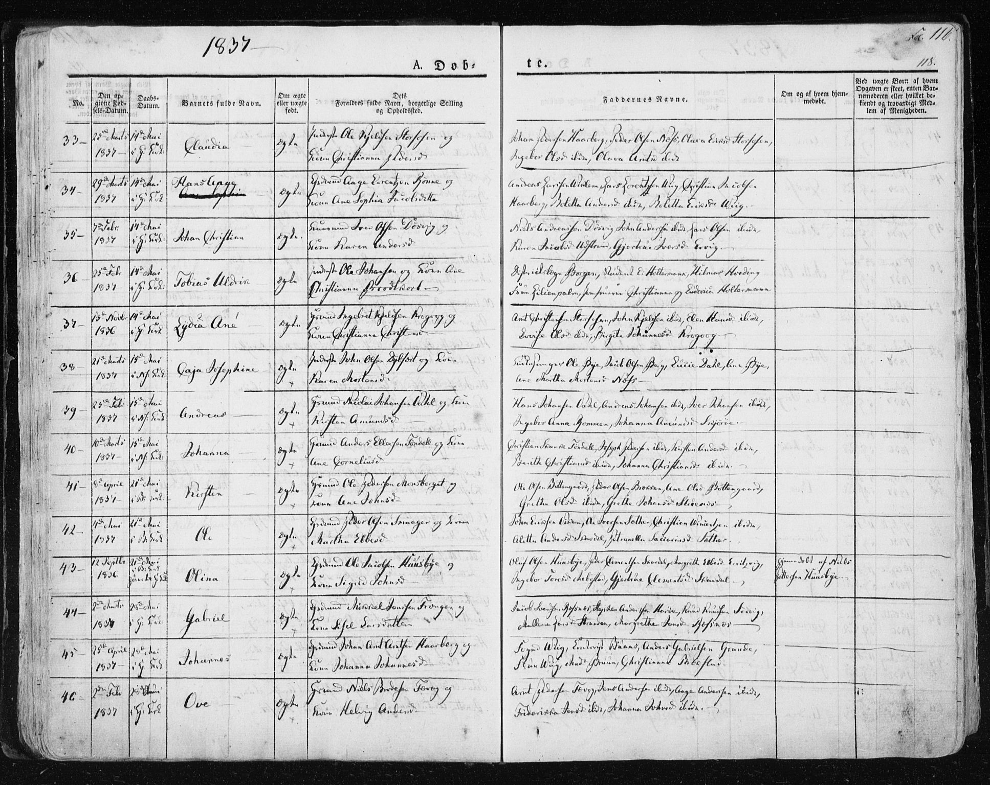 Ministerialprotokoller, klokkerbøker og fødselsregistre - Sør-Trøndelag, AV/SAT-A-1456/659/L0735: Parish register (official) no. 659A05, 1826-1841, p. 116