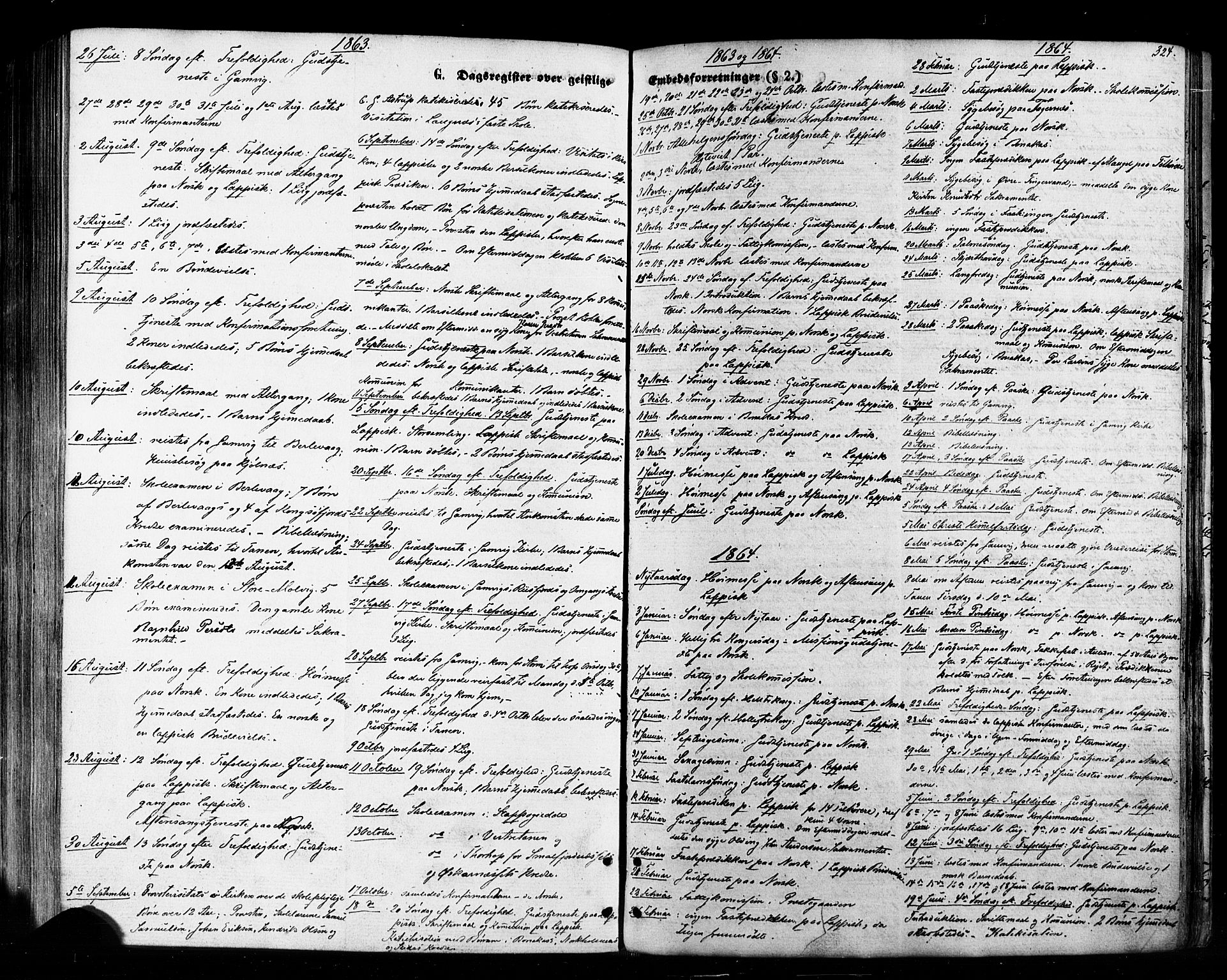 Tana sokneprestkontor, SATØ/S-1334/H/Ha/L0002kirke: Parish register (official) no. 2 /1, 1861-1877, p. 324