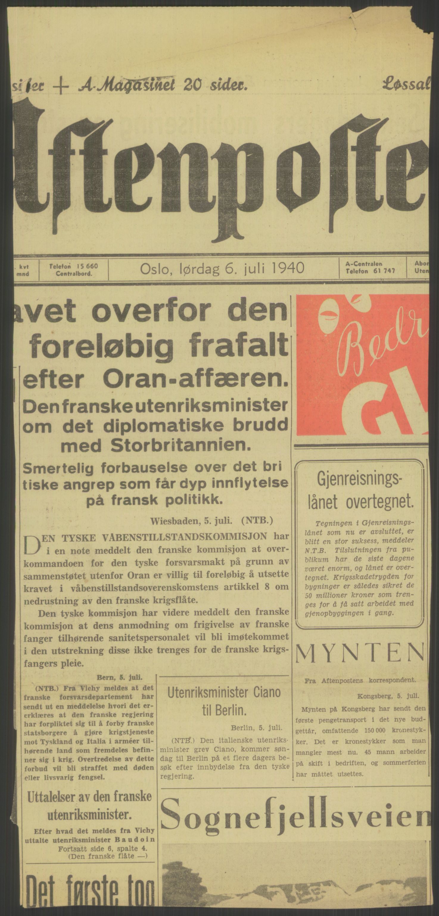 Forsvaret, Forsvarets krigshistoriske avdeling, AV/RA-RAFA-2017/Y/Yb/L0053: II-C-11-130  -  1. Divisjon, 1940, p. 710