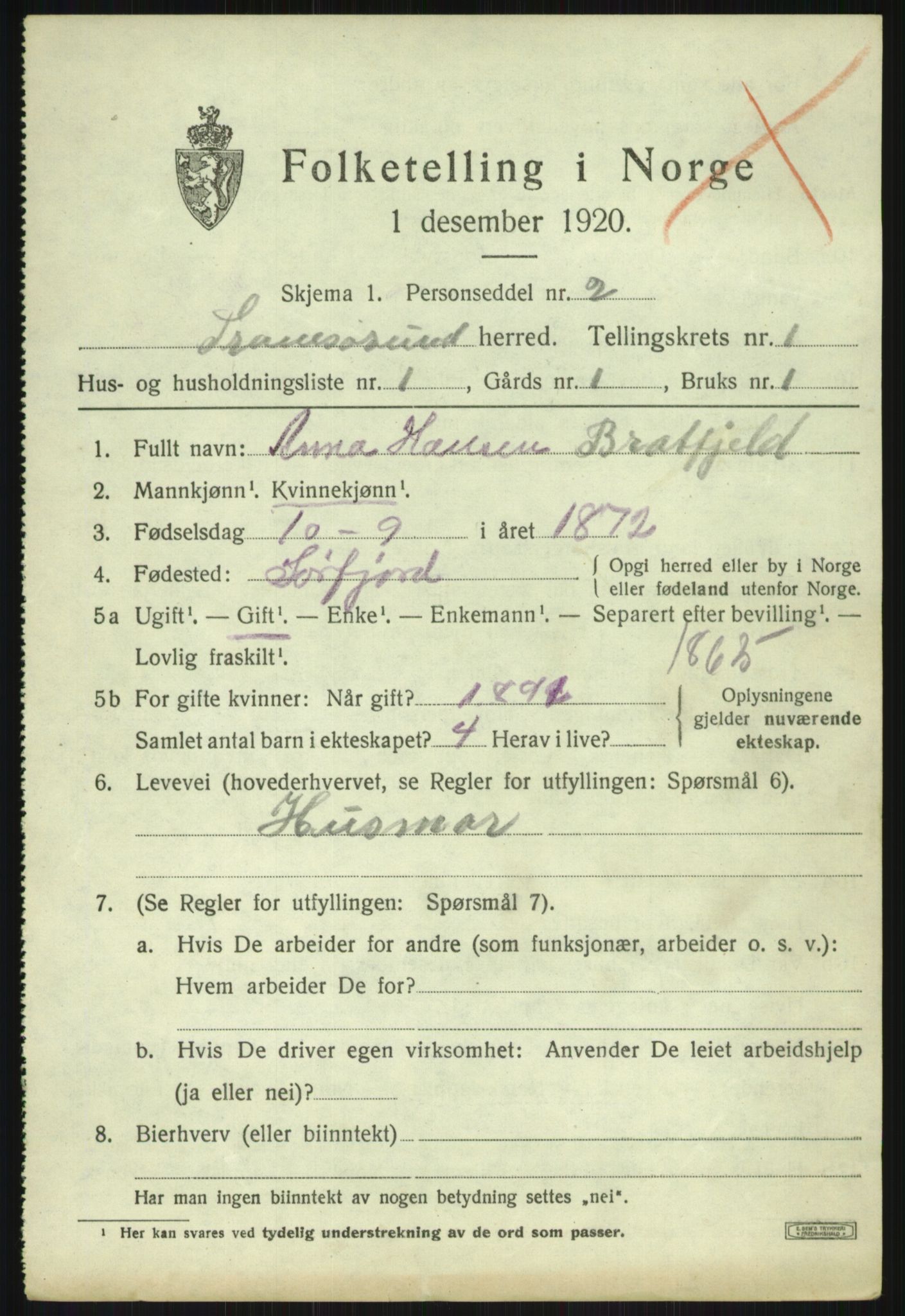 SATØ, 1920 census for Tromsøysund, 1920, p. 2028