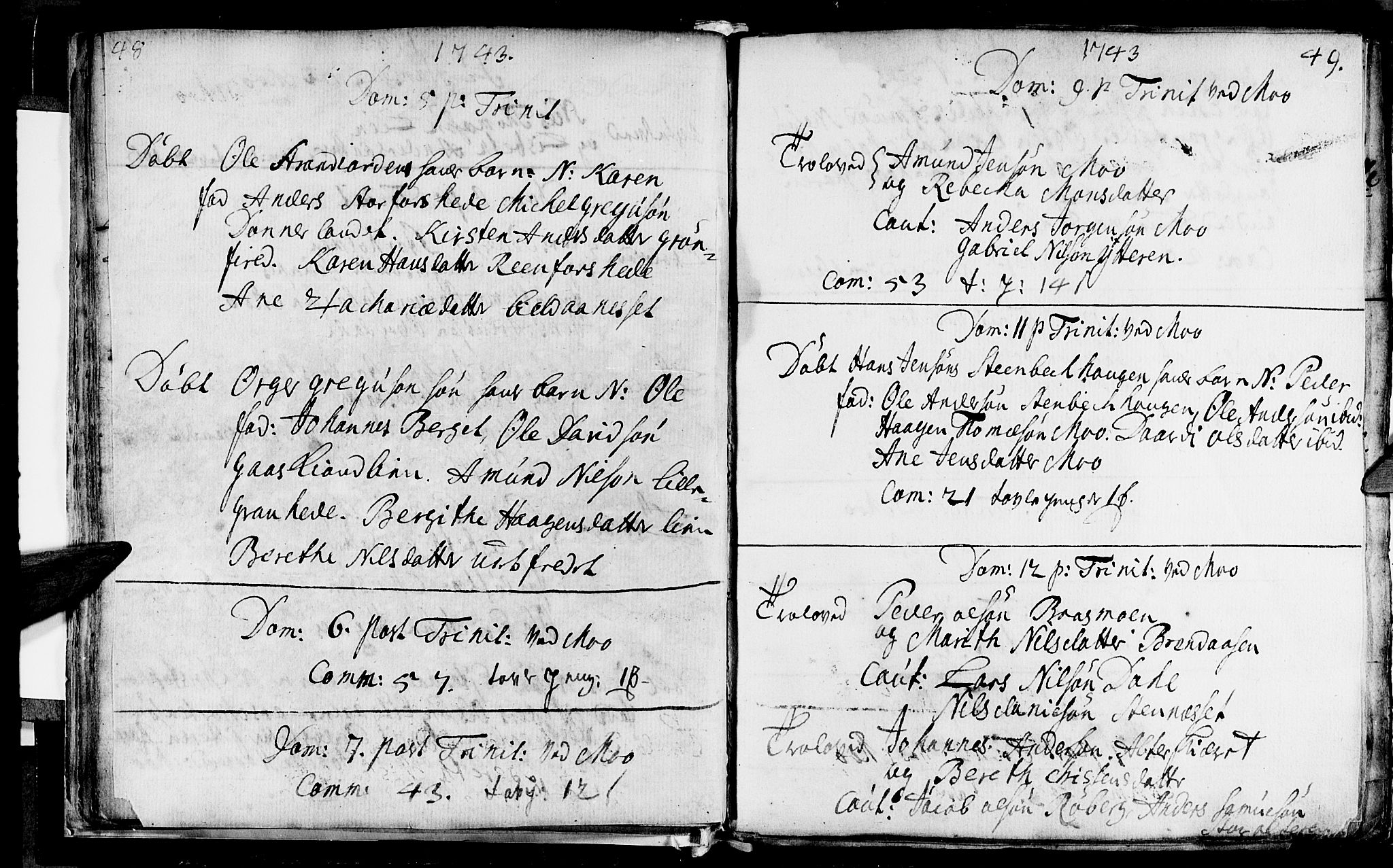 Ministerialprotokoller, klokkerbøker og fødselsregistre - Nordland, AV/SAT-A-1459/827/L0389: Parish register (official) no. 827A01, 1740-1751, p. 48-49