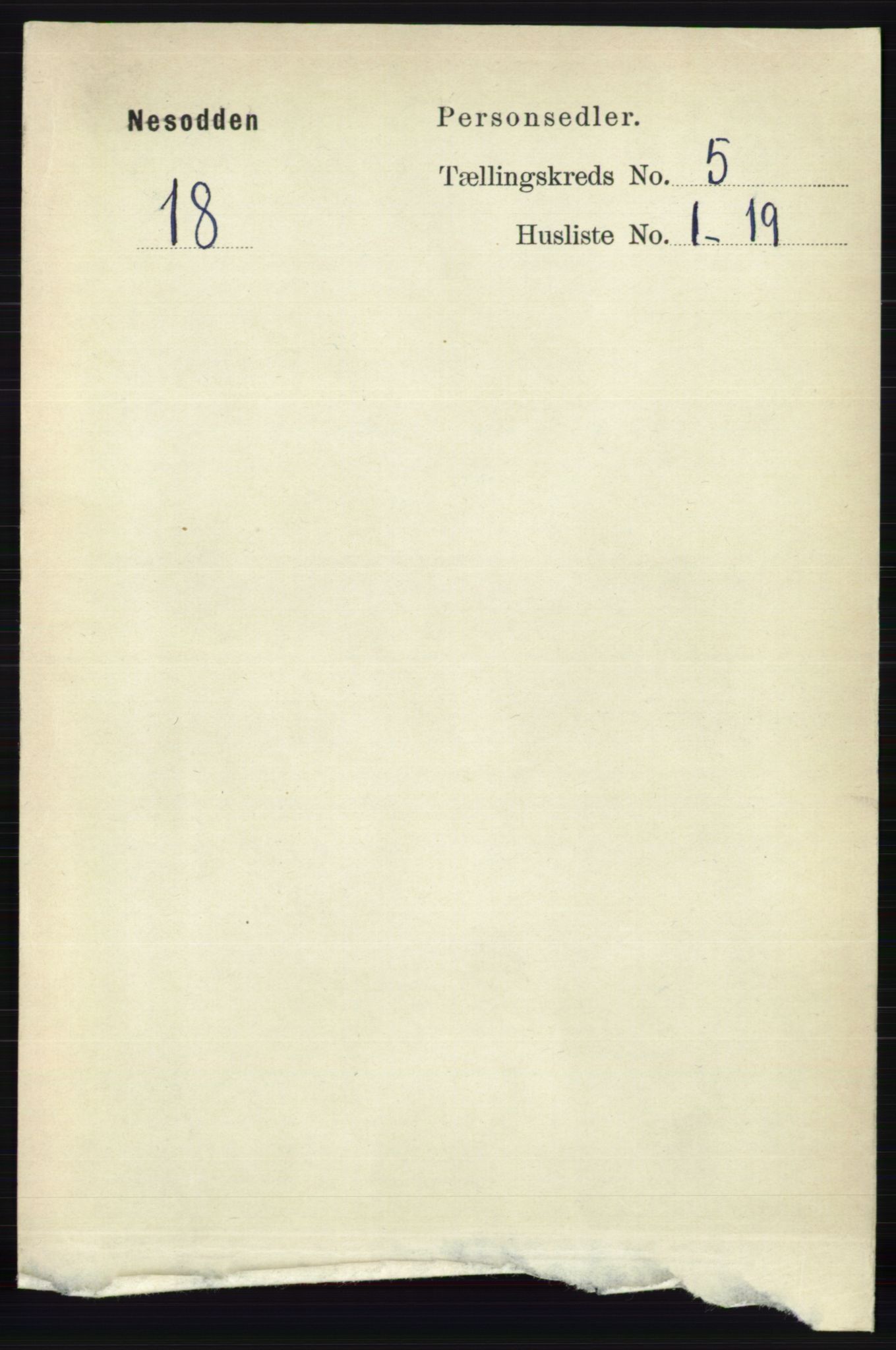 RA, 1891 census for 0216 Nesodden, 1891, p. 1988