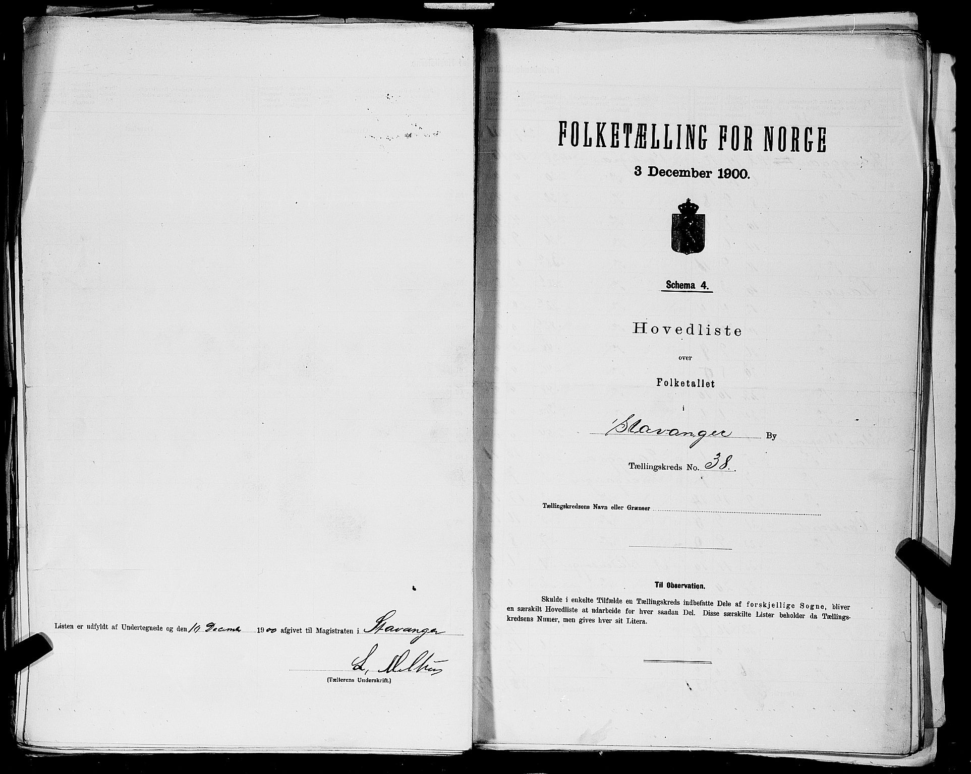 SAST, 1900 census for Stavanger, 1900, p. 202