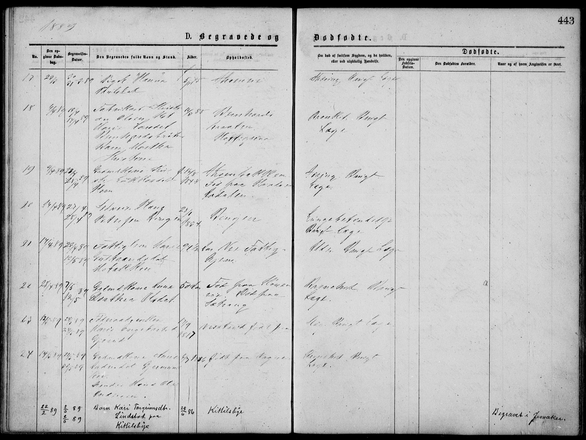 Norderhov kirkebøker, AV/SAKO-A-237/G/Gb/L0001: Parish register (copy) no. II 1, 1876-1899, p. 443