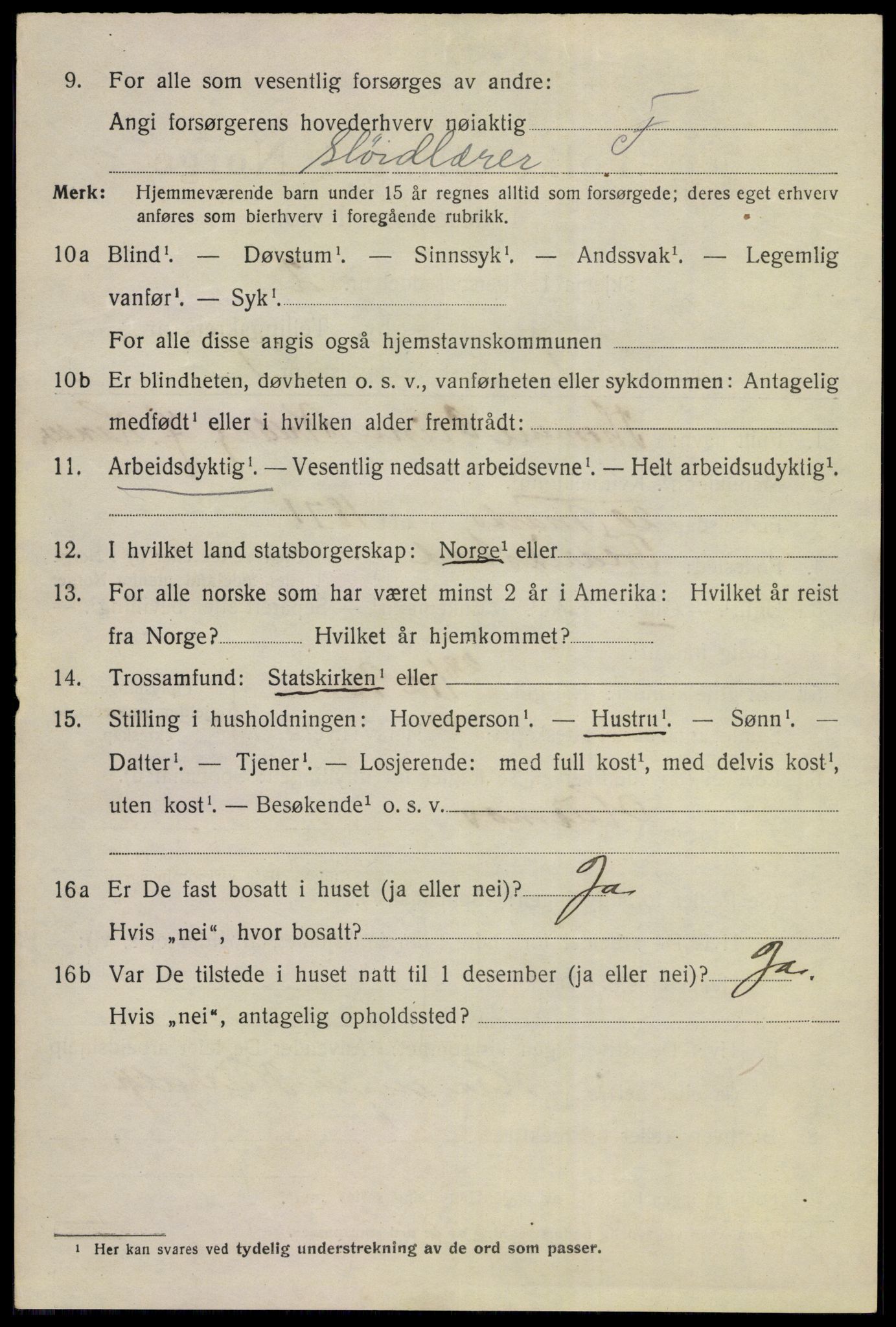 SAKO, 1920 census for Kongsberg, 1920, p. 6795