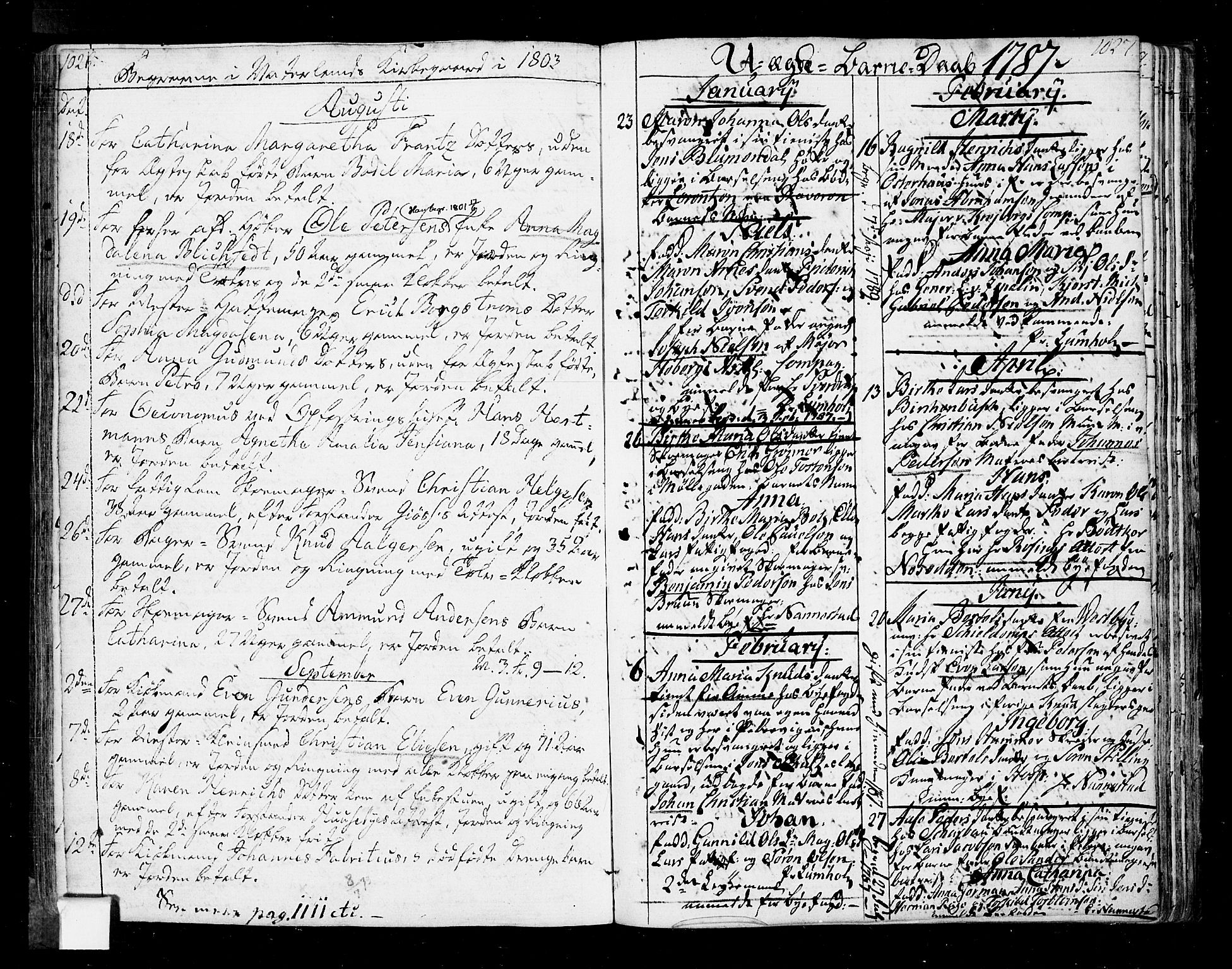 Oslo domkirke Kirkebøker, SAO/A-10752/F/Fa/L0005: Parish register (official) no. 5, 1787-1806, p. 1026-1027