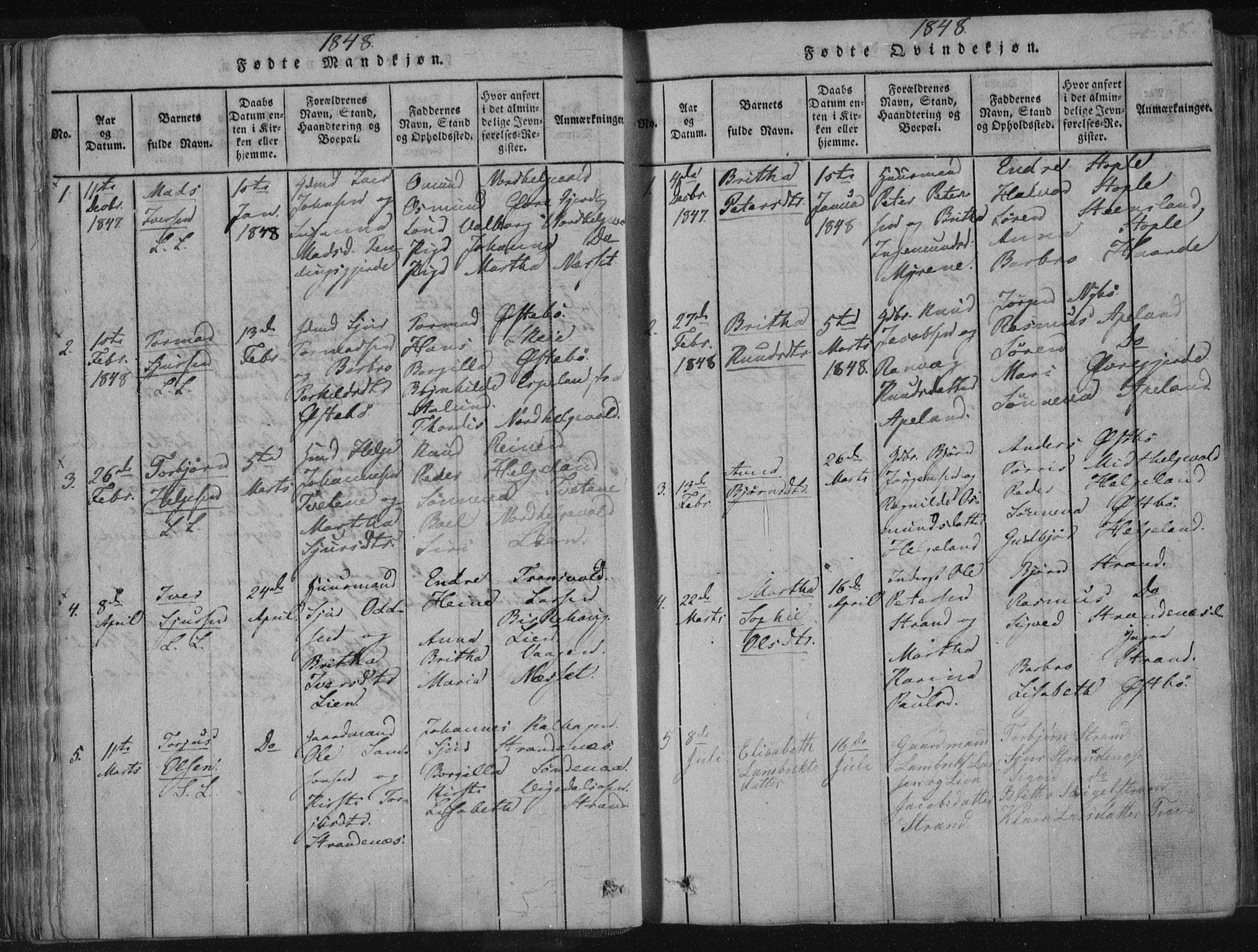 Vikedal sokneprestkontor, AV/SAST-A-101840/01/IV: Parish register (official) no. A 4, 1816-1850, p. 68