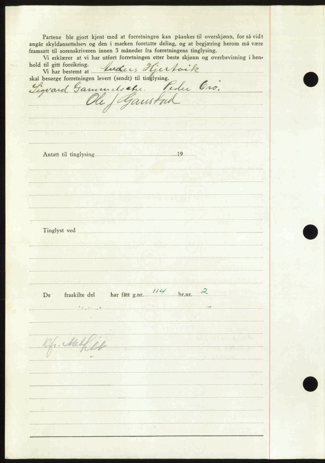 Nordmøre sorenskriveri, AV/SAT-A-4132/1/2/2Ca: Mortgage book no. A115, 1950-1950, Diary no: : 2324/1950