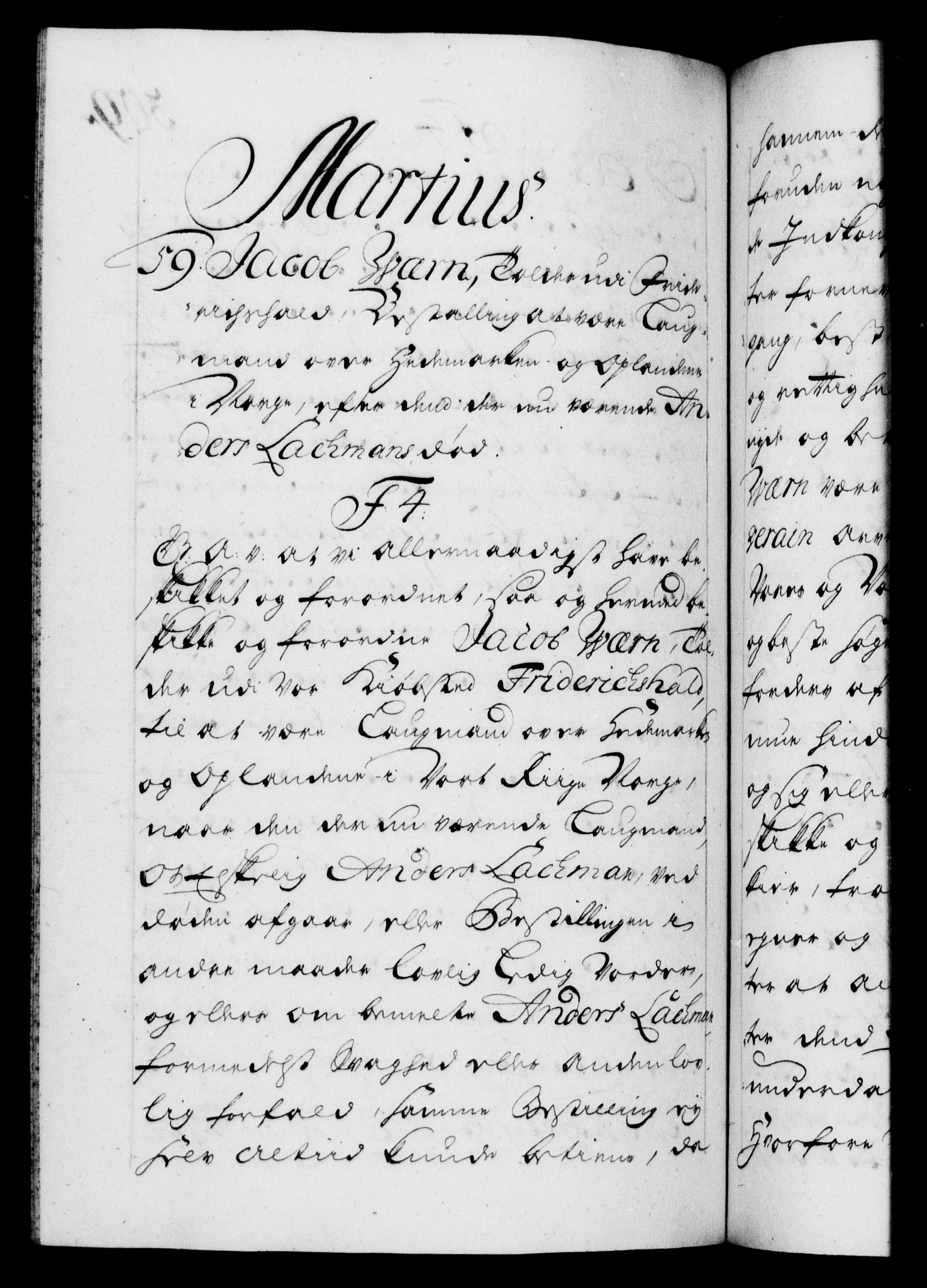 Danske Kanselli 1572-1799, AV/RA-EA-3023/F/Fc/Fca/Fcaa/L0025: Norske registre, 1726-1728, p. 309b