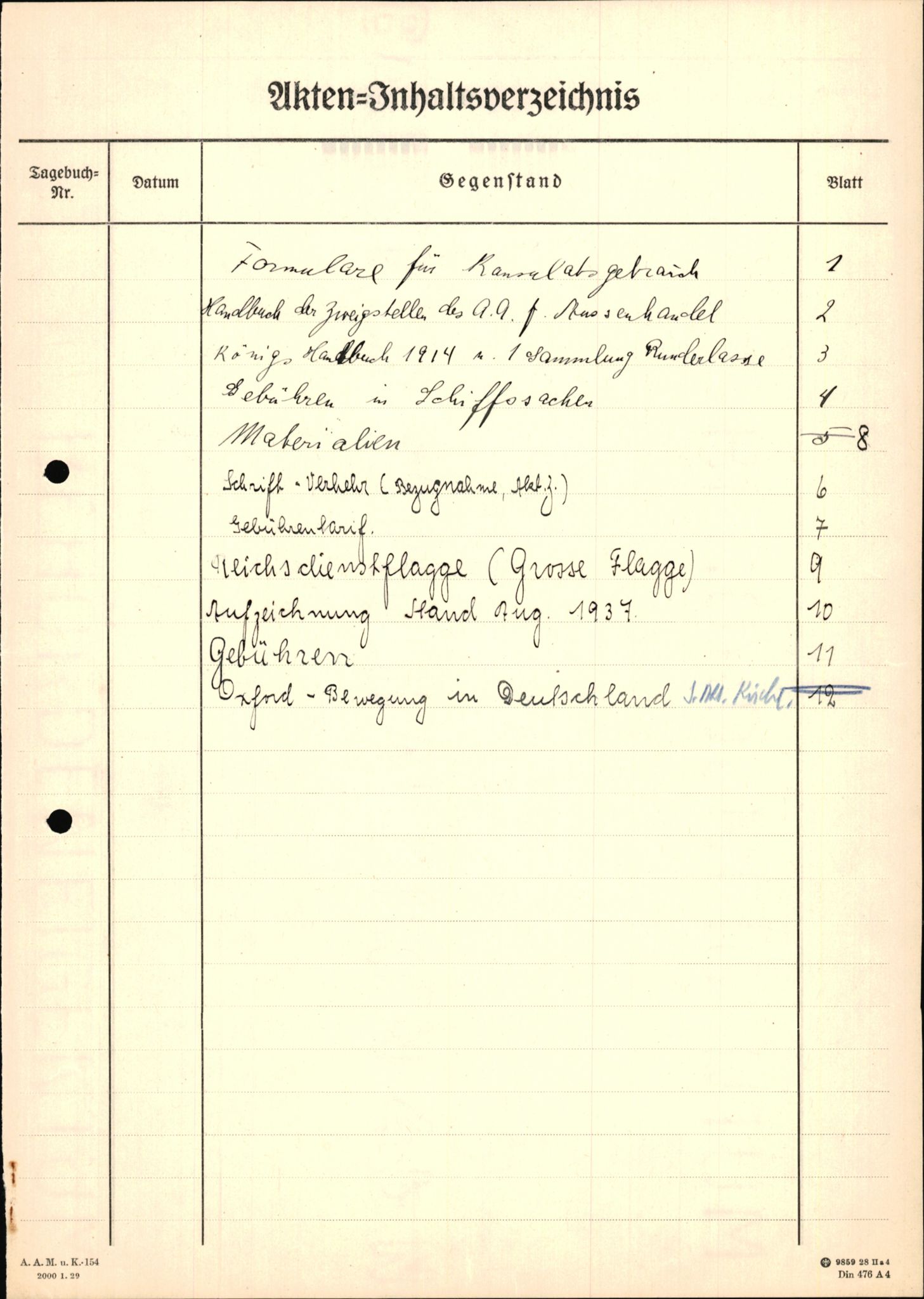 Forsvarets Overkommando. 2 kontor. Arkiv 11.4. Spredte tyske arkivsaker, AV/RA-RAFA-7031/D/Dar/Darc/L0026: FO.II. Tyske konsulater, 1928-1940, p. 759