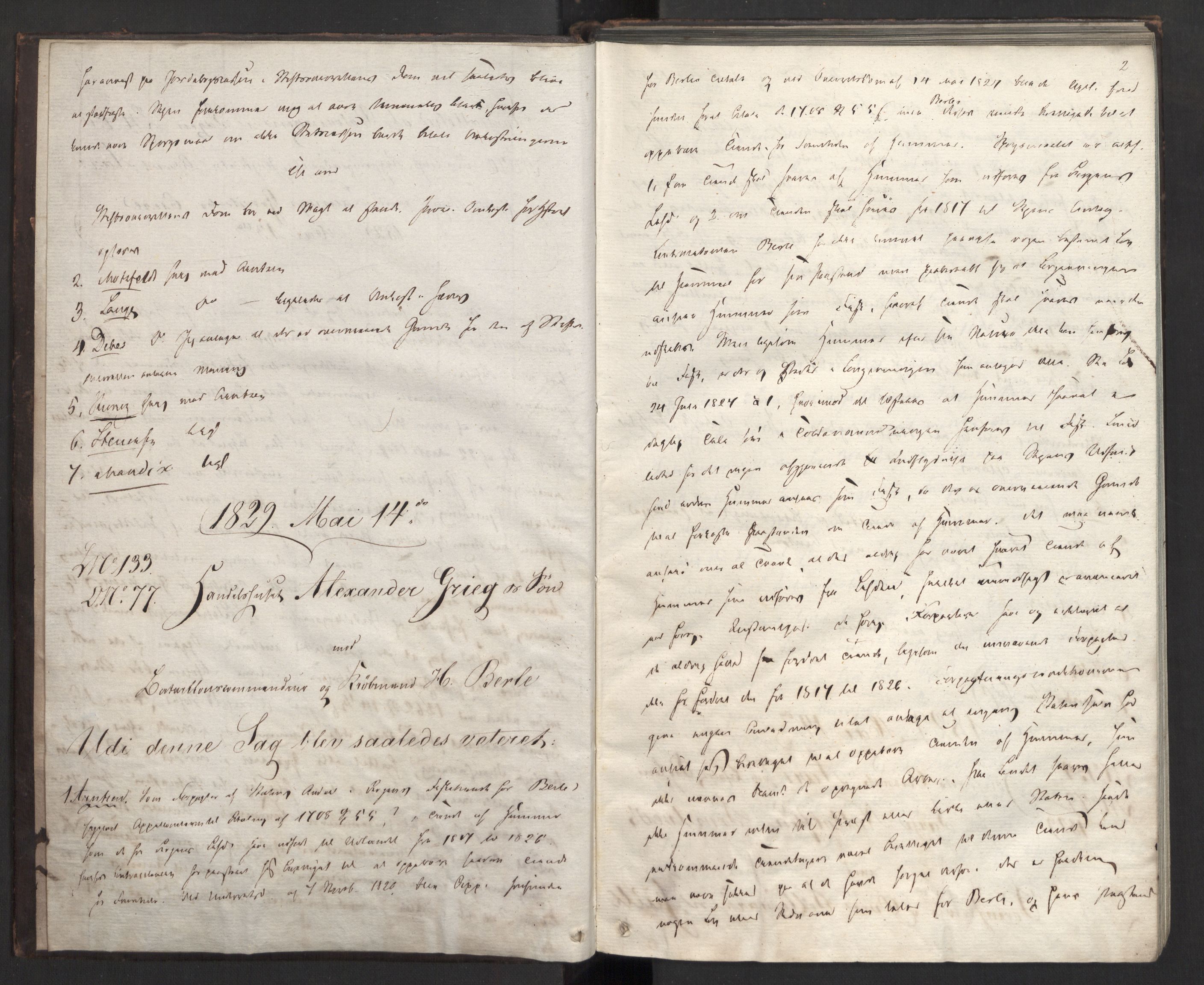 Høyesterett, AV/RA-S-1002/E/Eb/Eba/L0015/0002: Voteringsprotokoller / Voteringsprotokoll, 1829, p. 1b-2a
