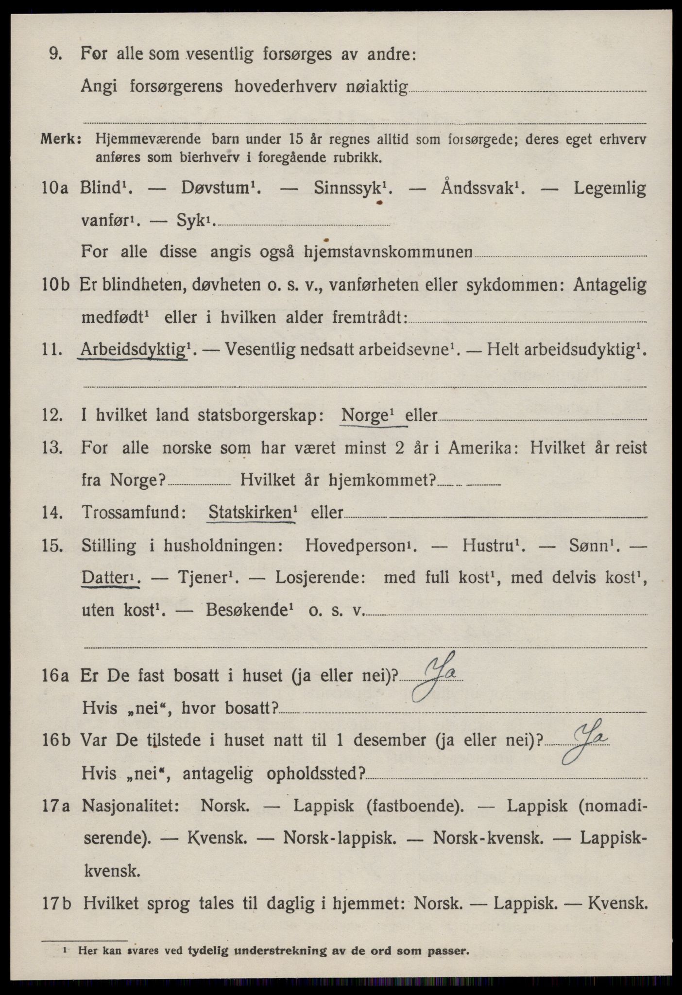 SAT, 1920 census for Å, 1920, p. 1727