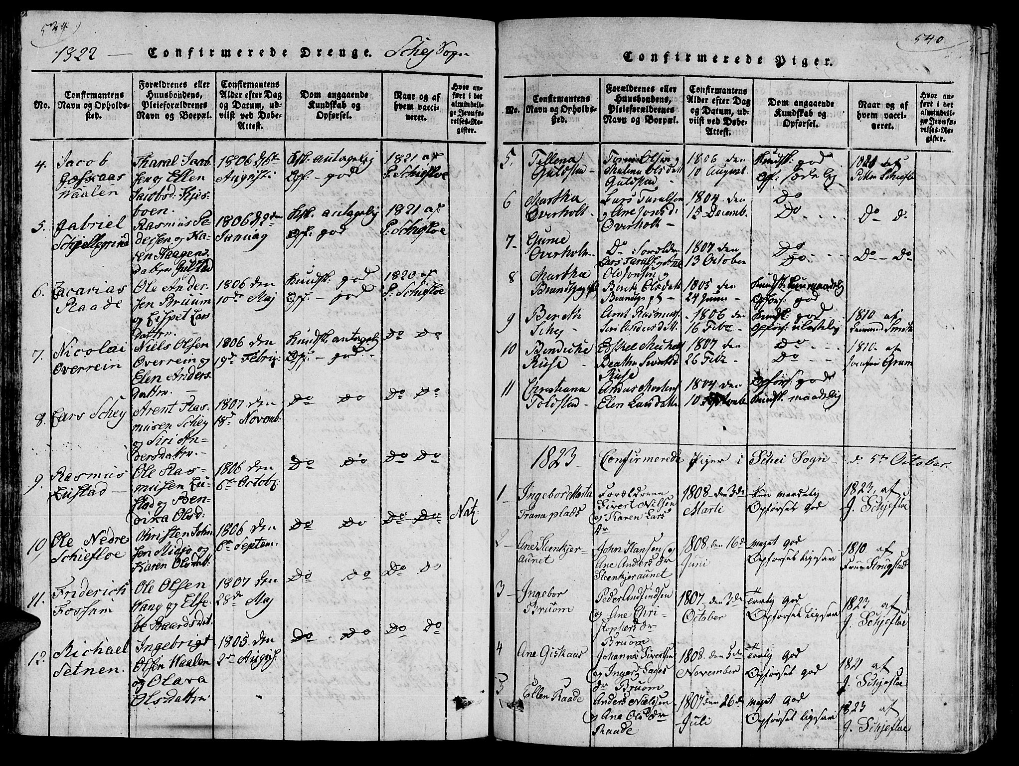 Ministerialprotokoller, klokkerbøker og fødselsregistre - Nord-Trøndelag, SAT/A-1458/735/L0333: Parish register (official) no. 735A04 /2, 1816-1825, p. 539-540