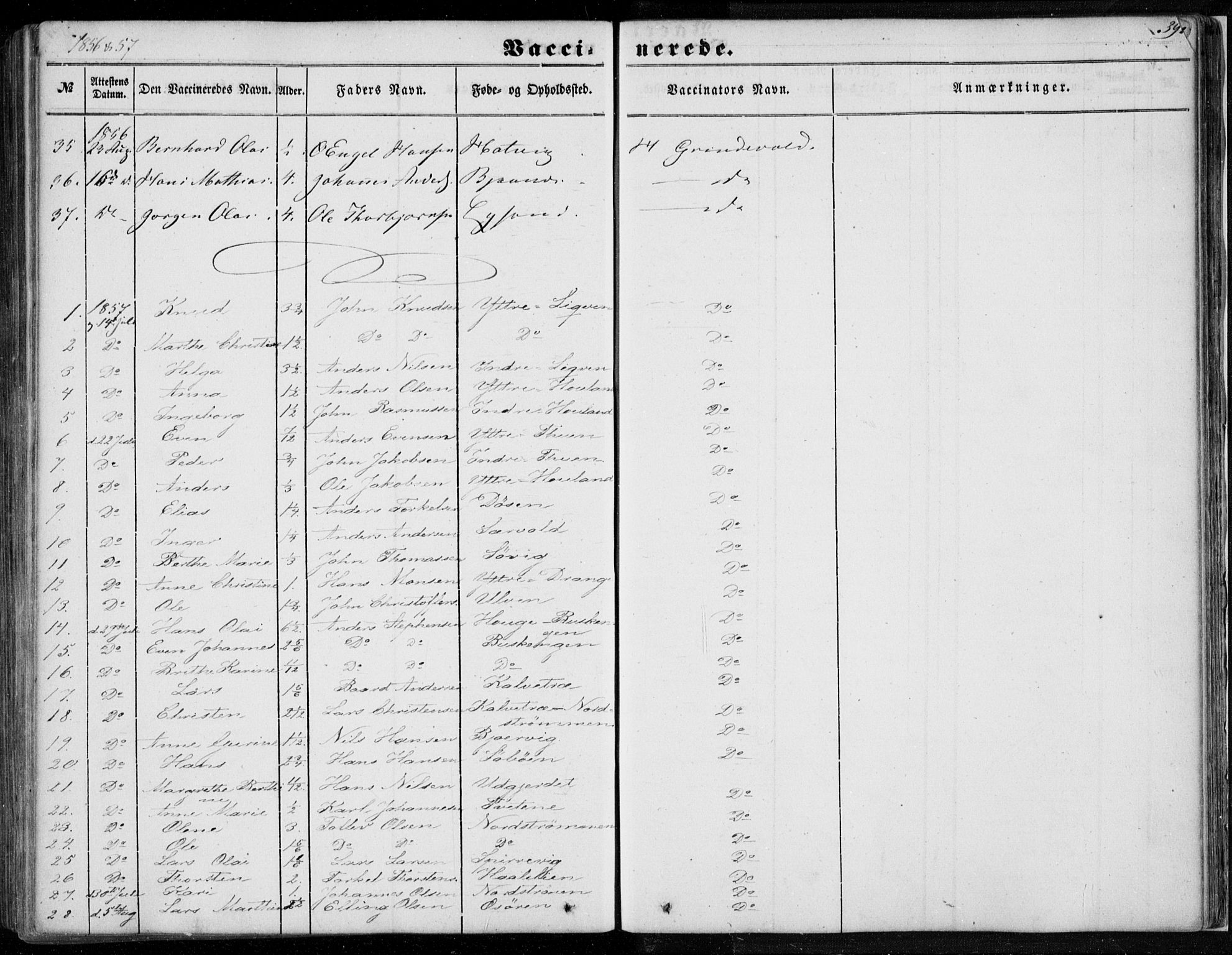 Os sokneprestembete, SAB/A-99929: Parish register (official) no. A 16, 1851-1859, p. 391
